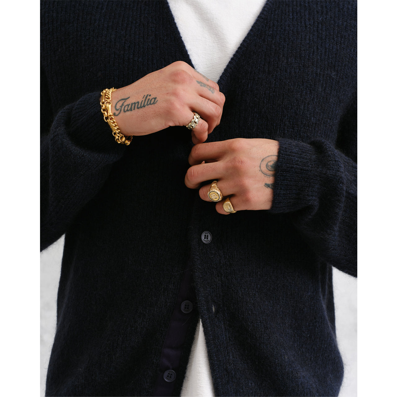 アルバンカーディガン モヘア (NAVY)