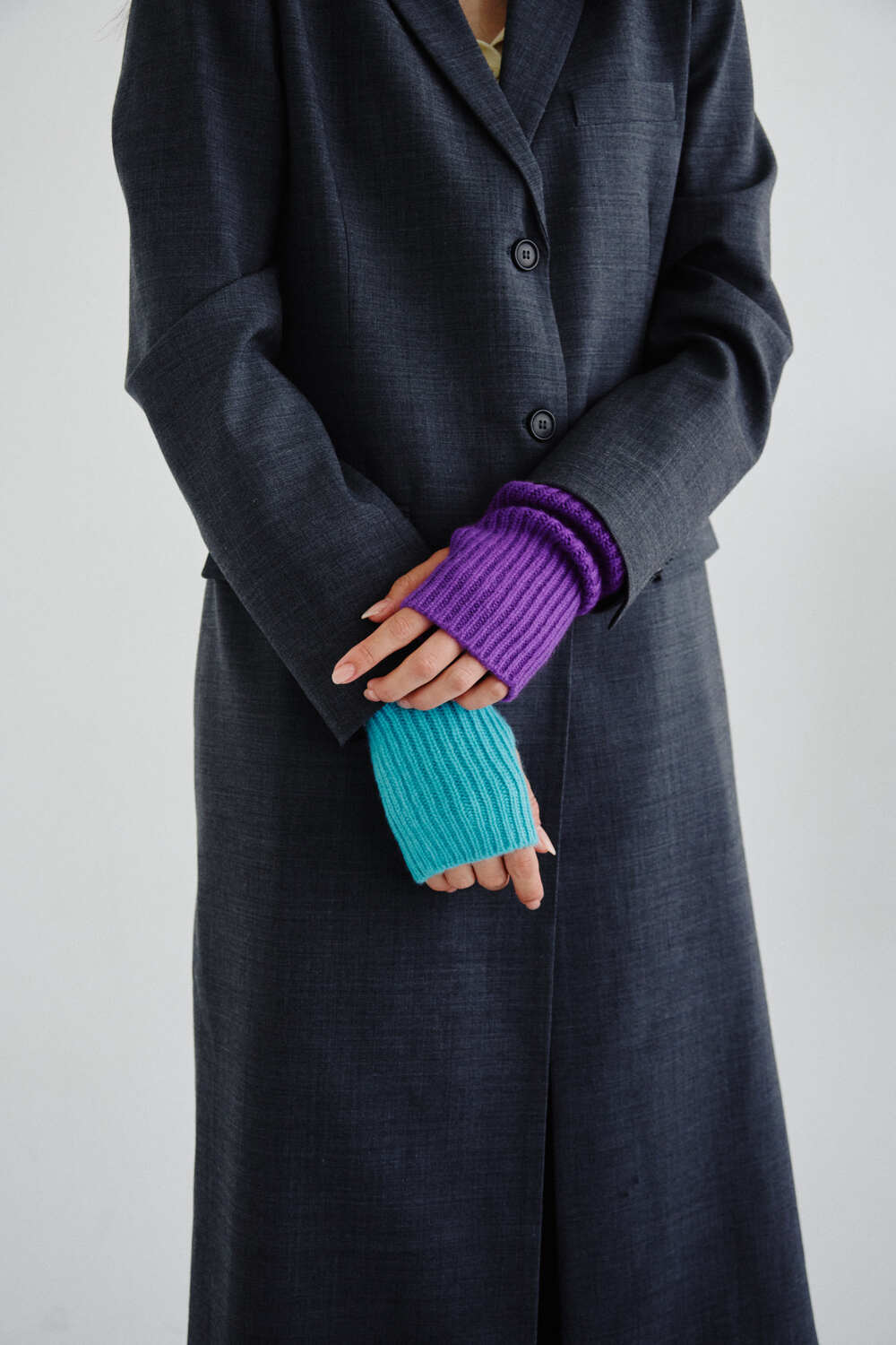 カシミヤリブニットリストウォーマ_K01 (パープル)