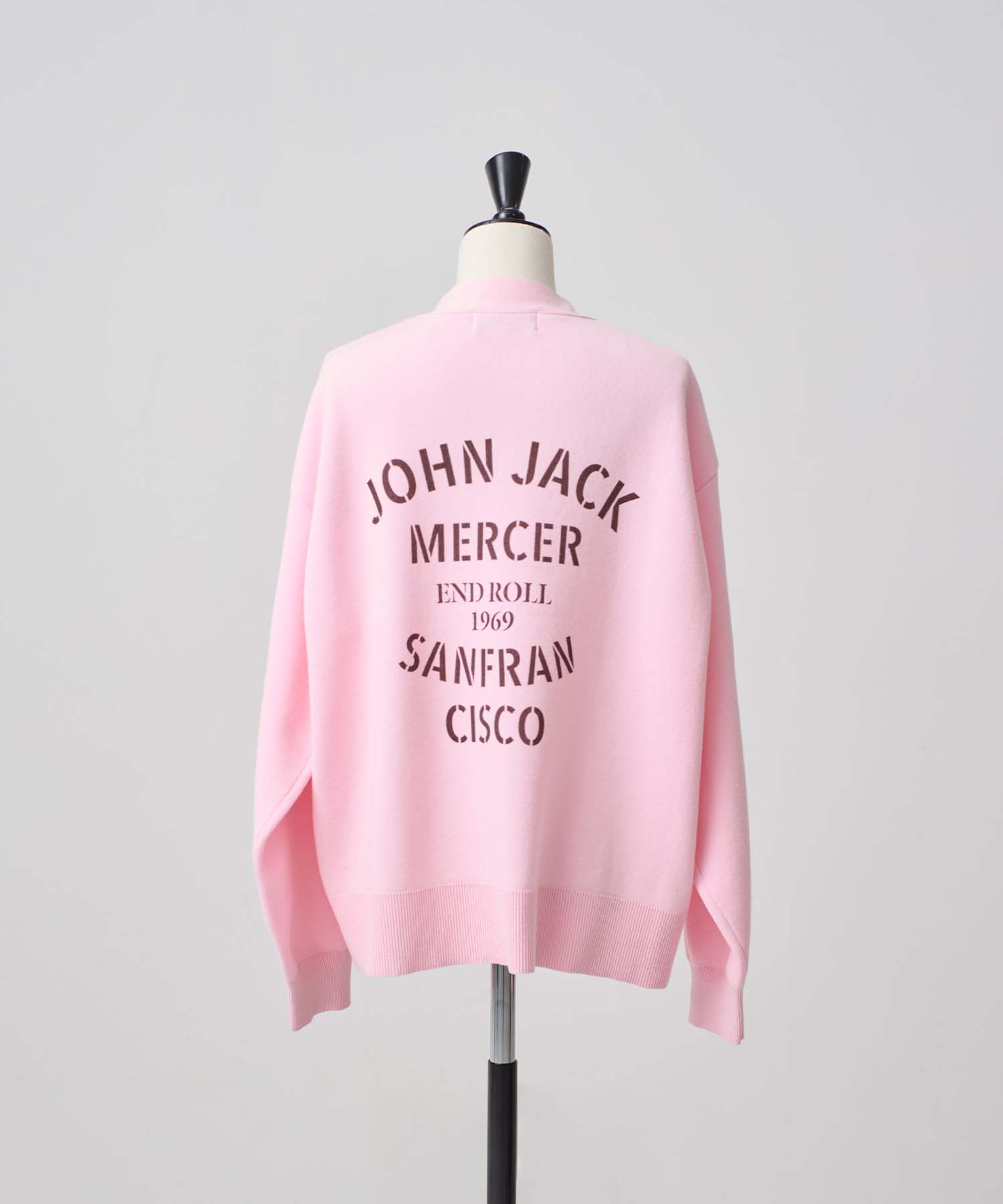 バックロゴVネックカーディガン26W103 (PINK)