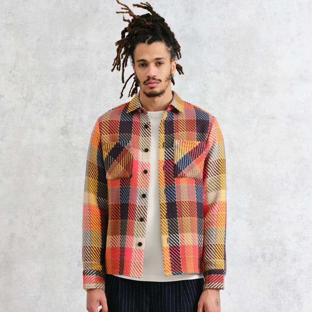 オーバーシャツ PIKE CHECK (ORANGE MULTI) - グリニッジ オンラインストア