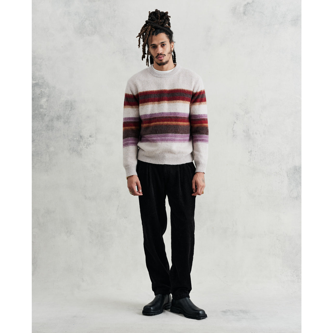 ワイルドクルー ブラッシュストライプ (OATMEAL MULTI)