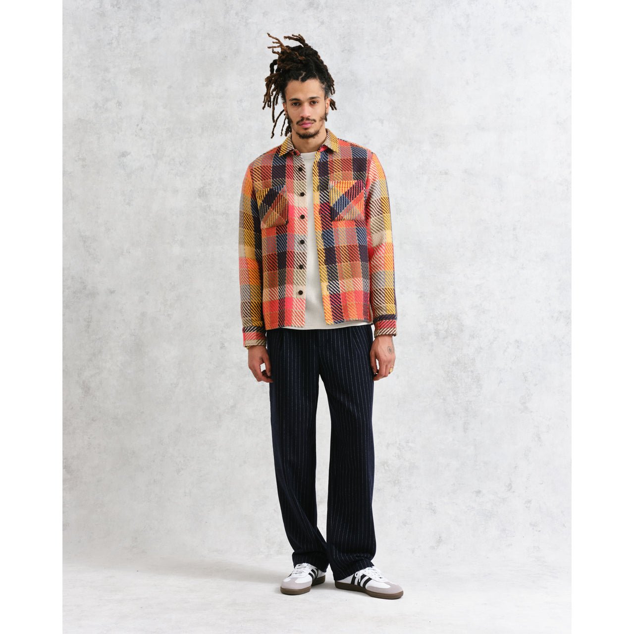 オーバーシャツ PIKE CHECK (ORANGE MULTI) - グリニッジ オンラインストア