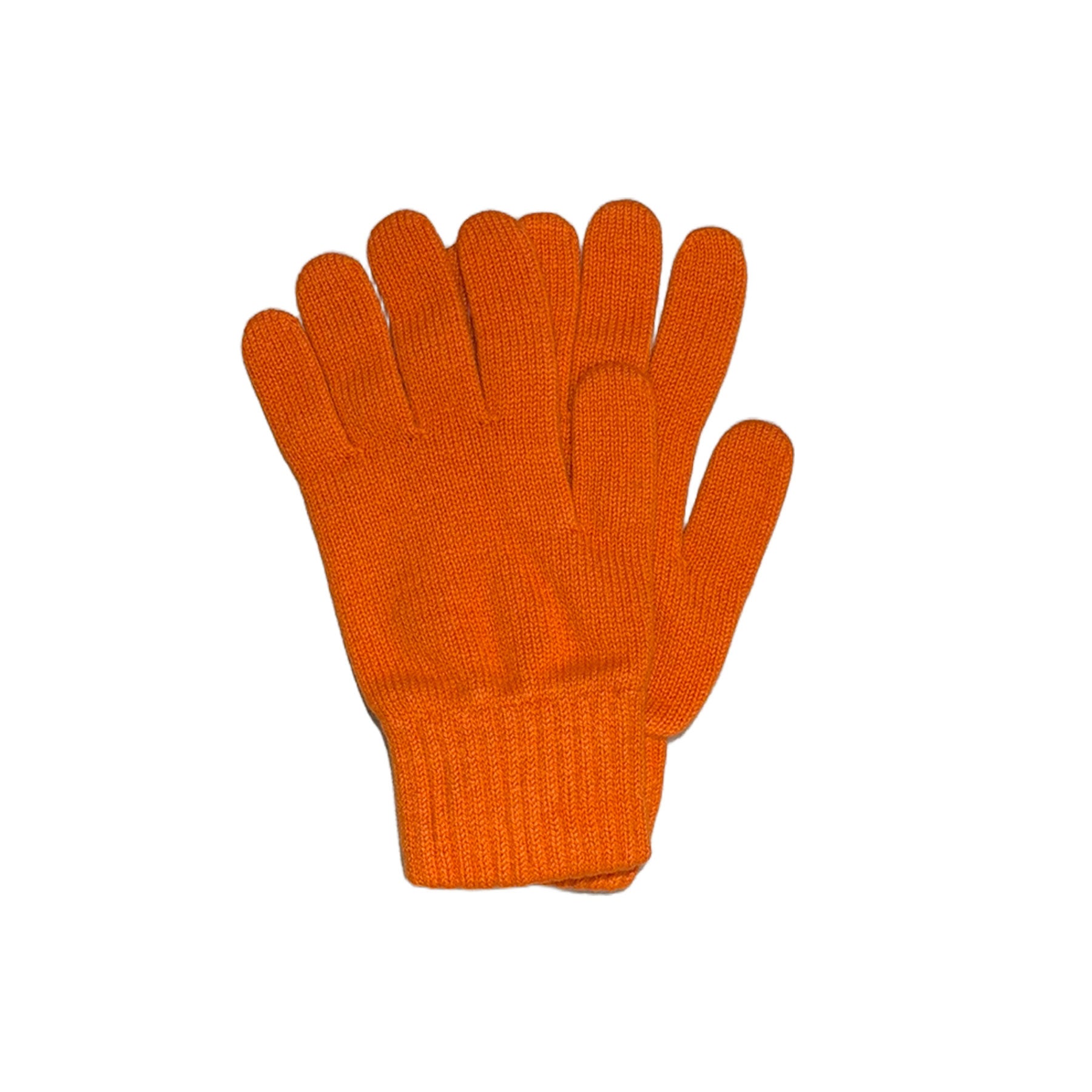 メンズ カシミヤプレーンニットグローブ_K03 (オレンジ)