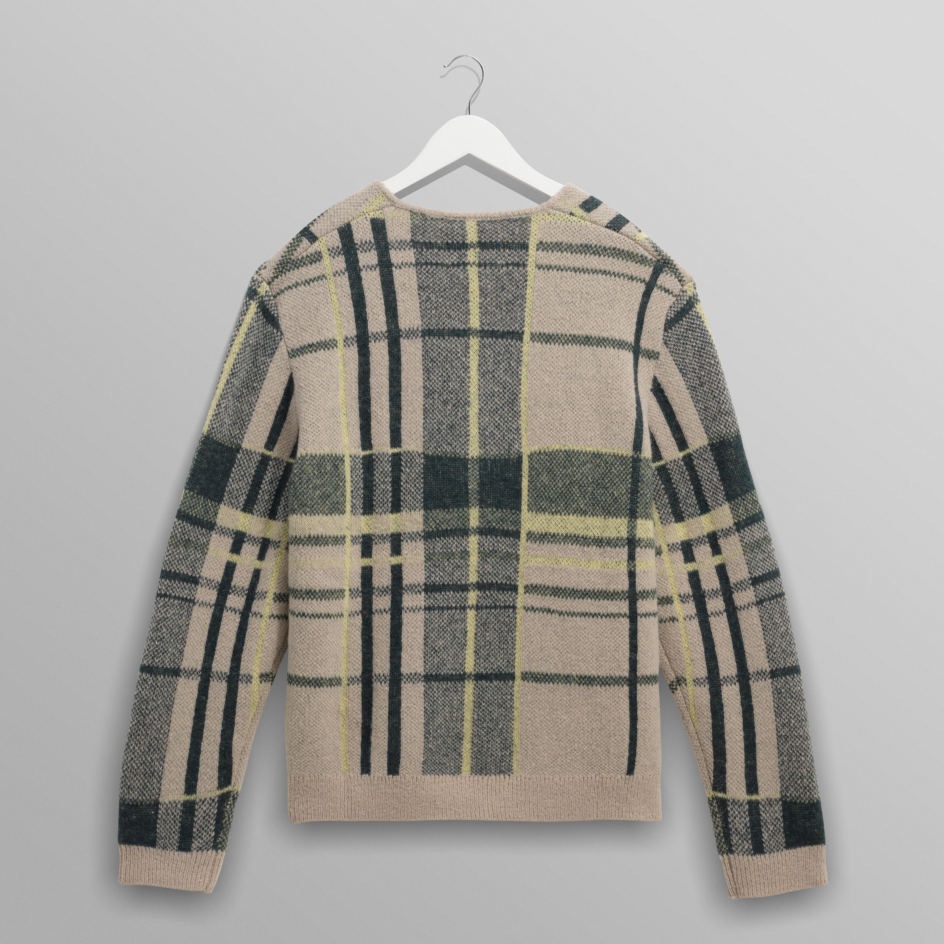 アルバンカーディガン PLAID CHECK (NATURAL/GREEN)