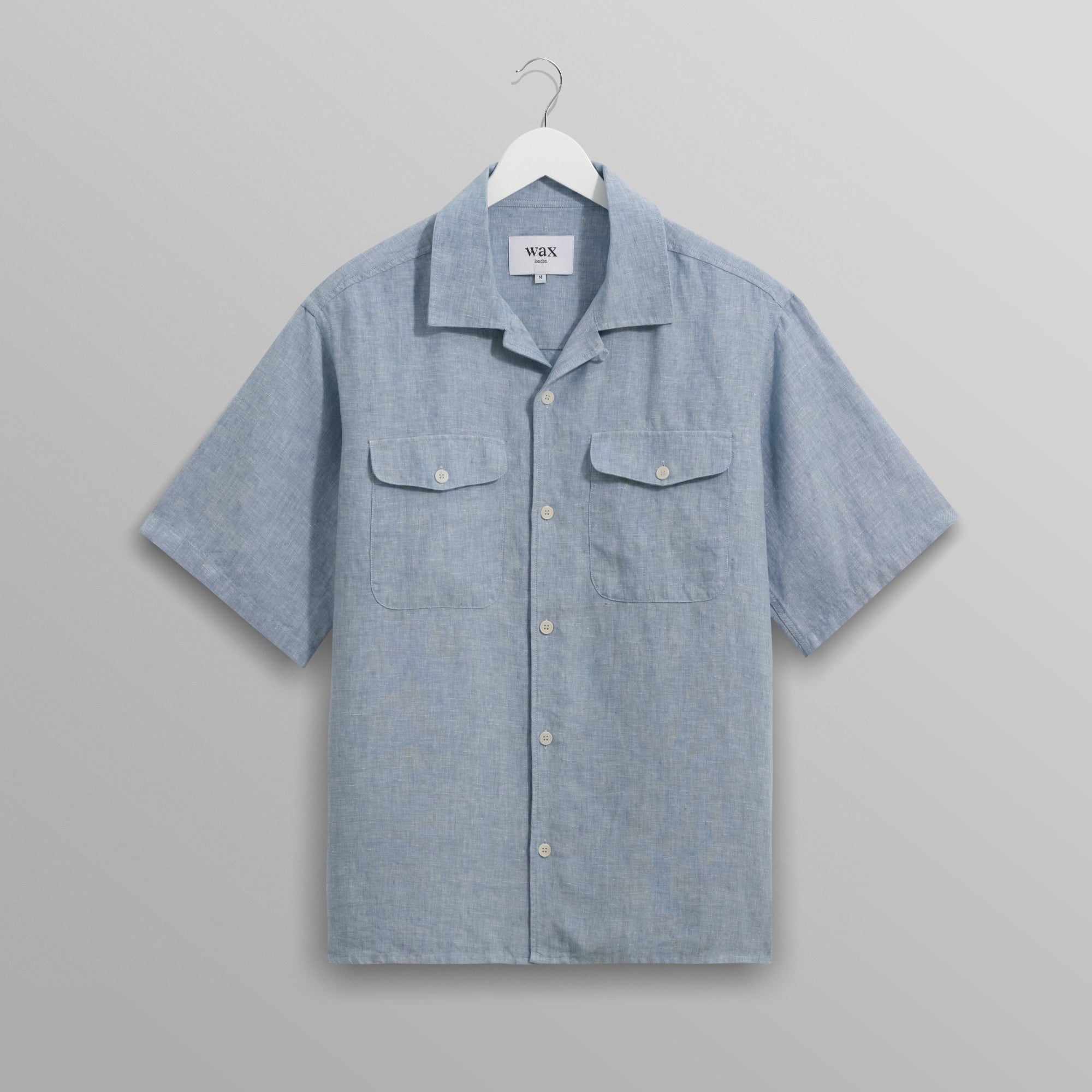 バートレットシャツ TWO TONE LINEN (BLUE)