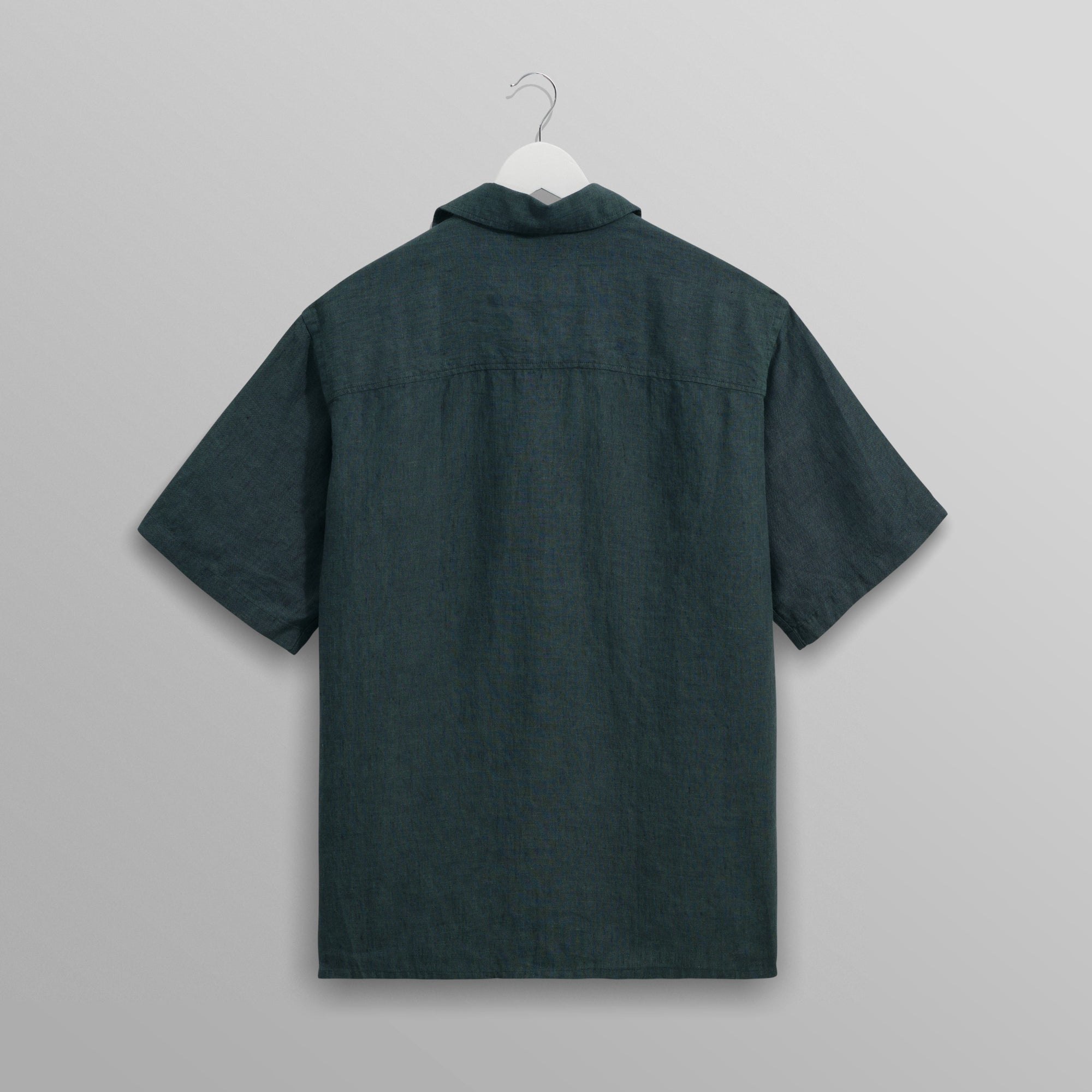 バートレットシャツ TWO TONE LINEN (DARK-GREEN)