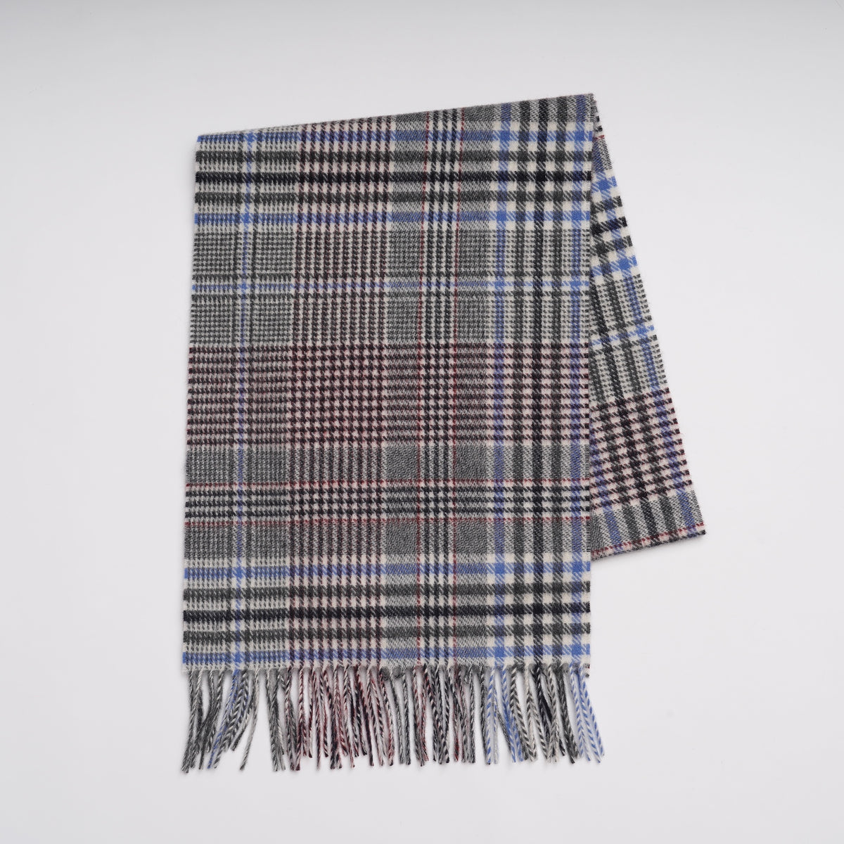 カシミヤストール ヴァリアスチェックマフラー 35x190