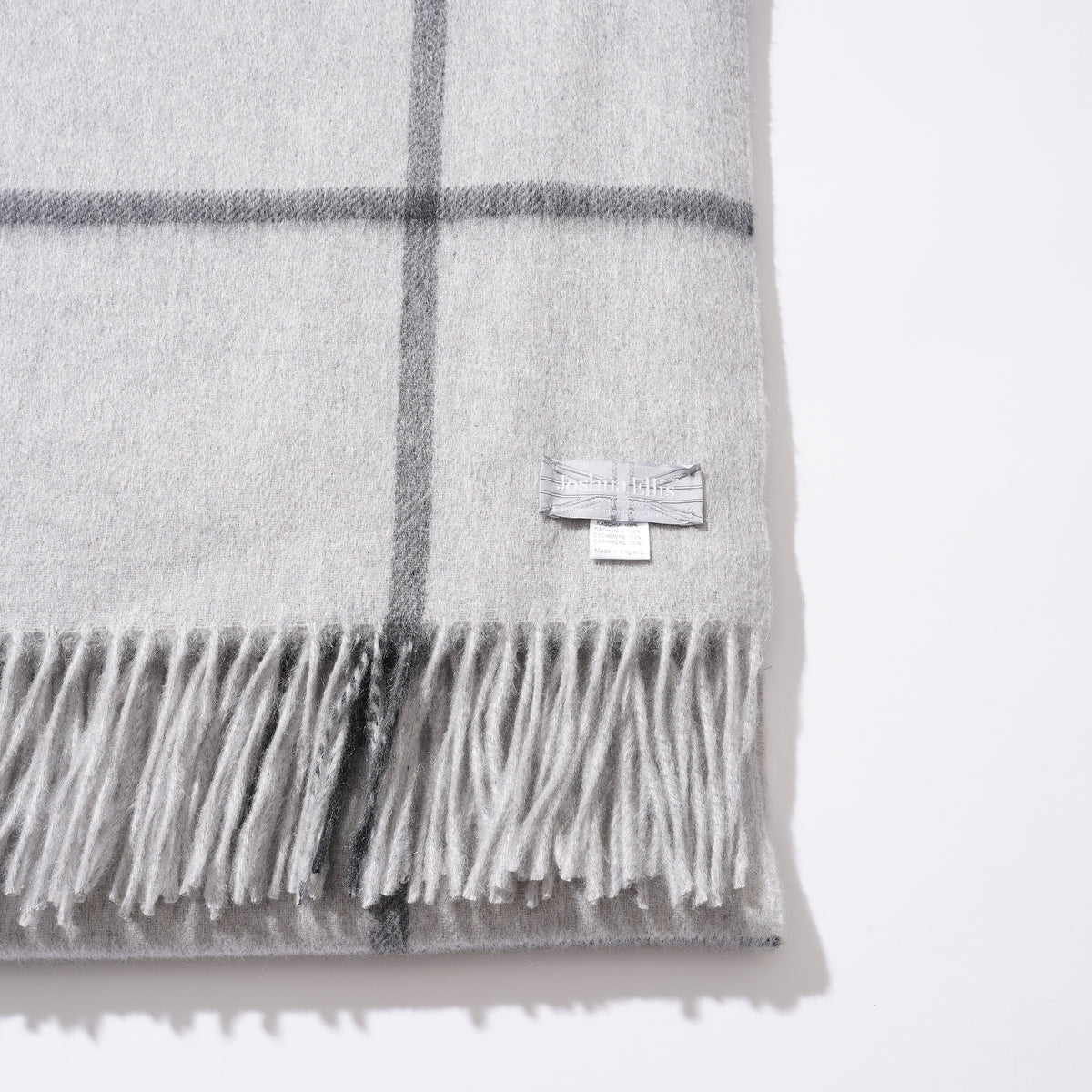 Joshua Ellis(ジョシュアエリス)カシミヤストール ウィンドウペイン70×190 CPG51809