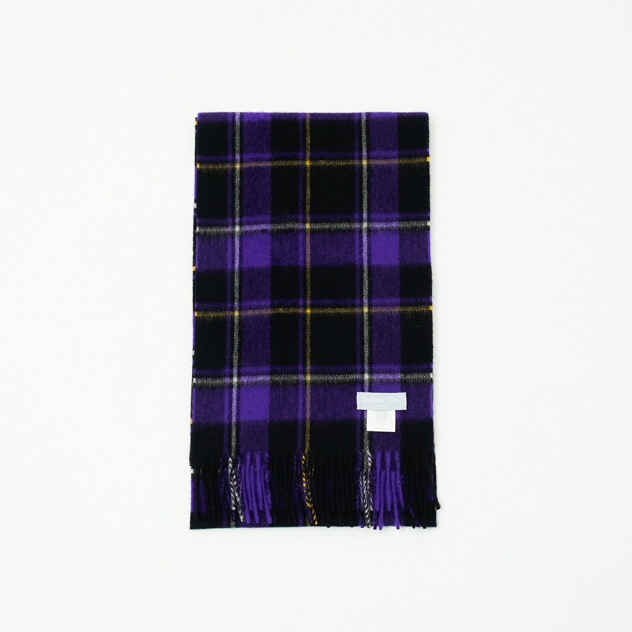 カシミヤストール モダンタータン(パープル)25×180_CPG52312 ジョシュアエリスjoshuaellis
