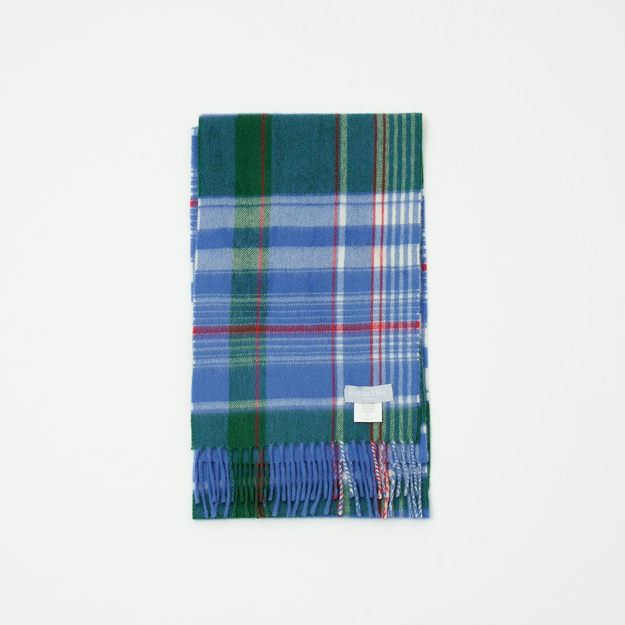 カシミヤストール プラッド(グリーン)25×180_CPG52315 ジョシュアエリスjoshuaellis