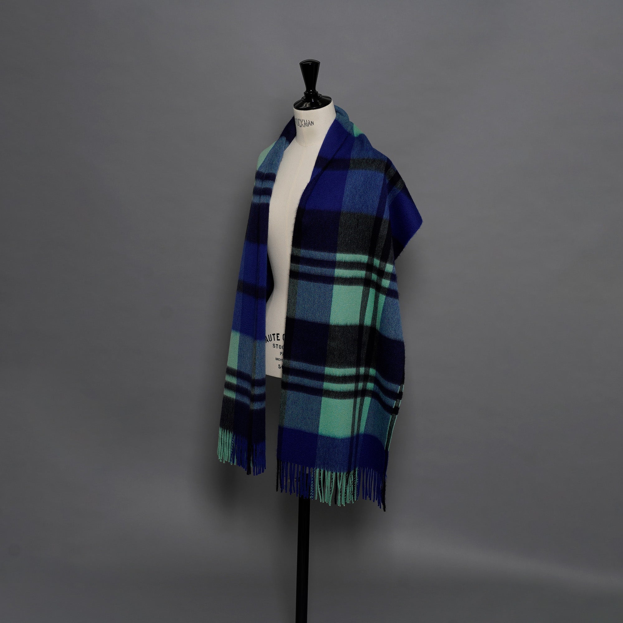 カシミヤストール プライマリーブラックウォッチ(グリーン)70x190_CPG60221 Joshua Ellis