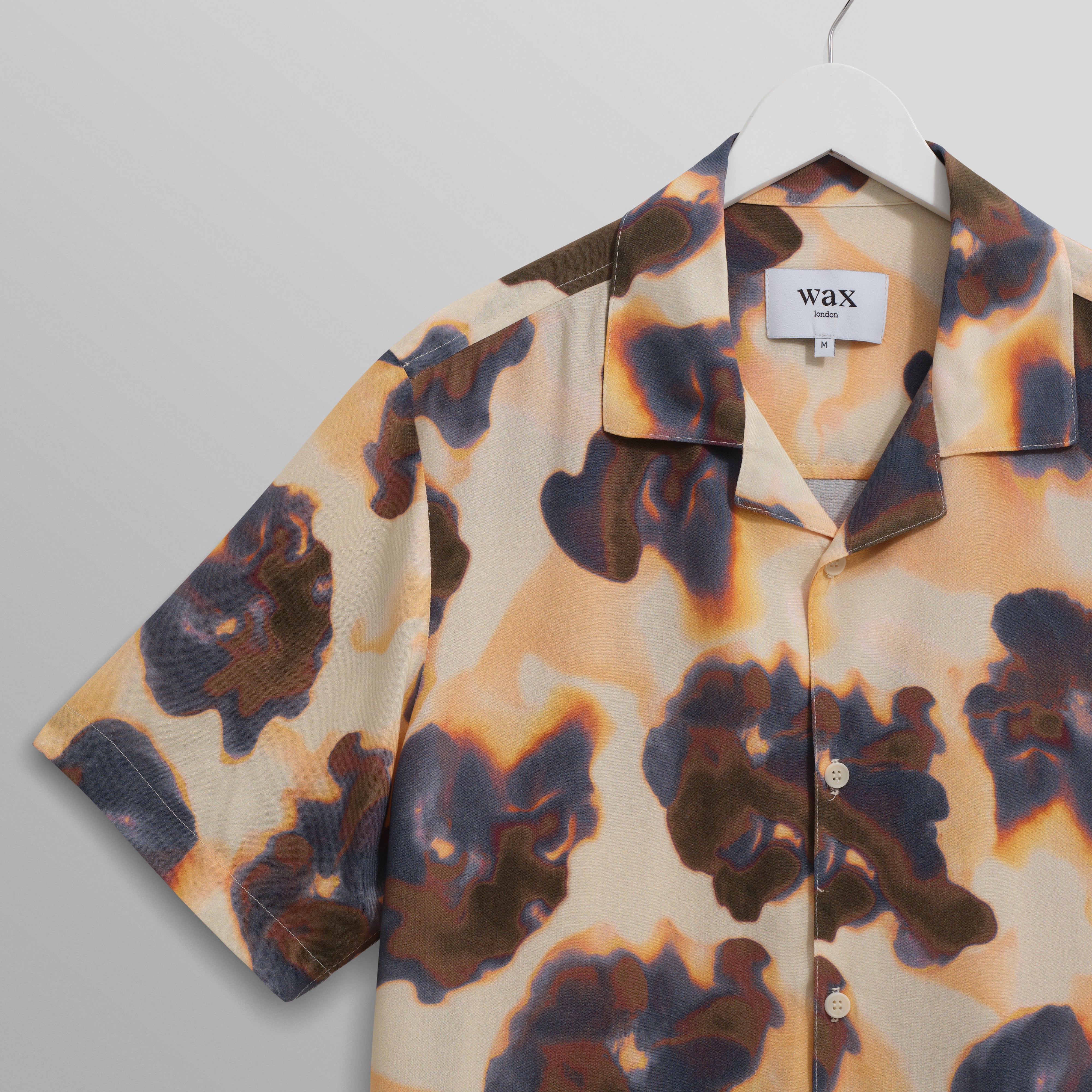 ディドコットシャツ BLUR FLORAL (PEACH/BLUE)