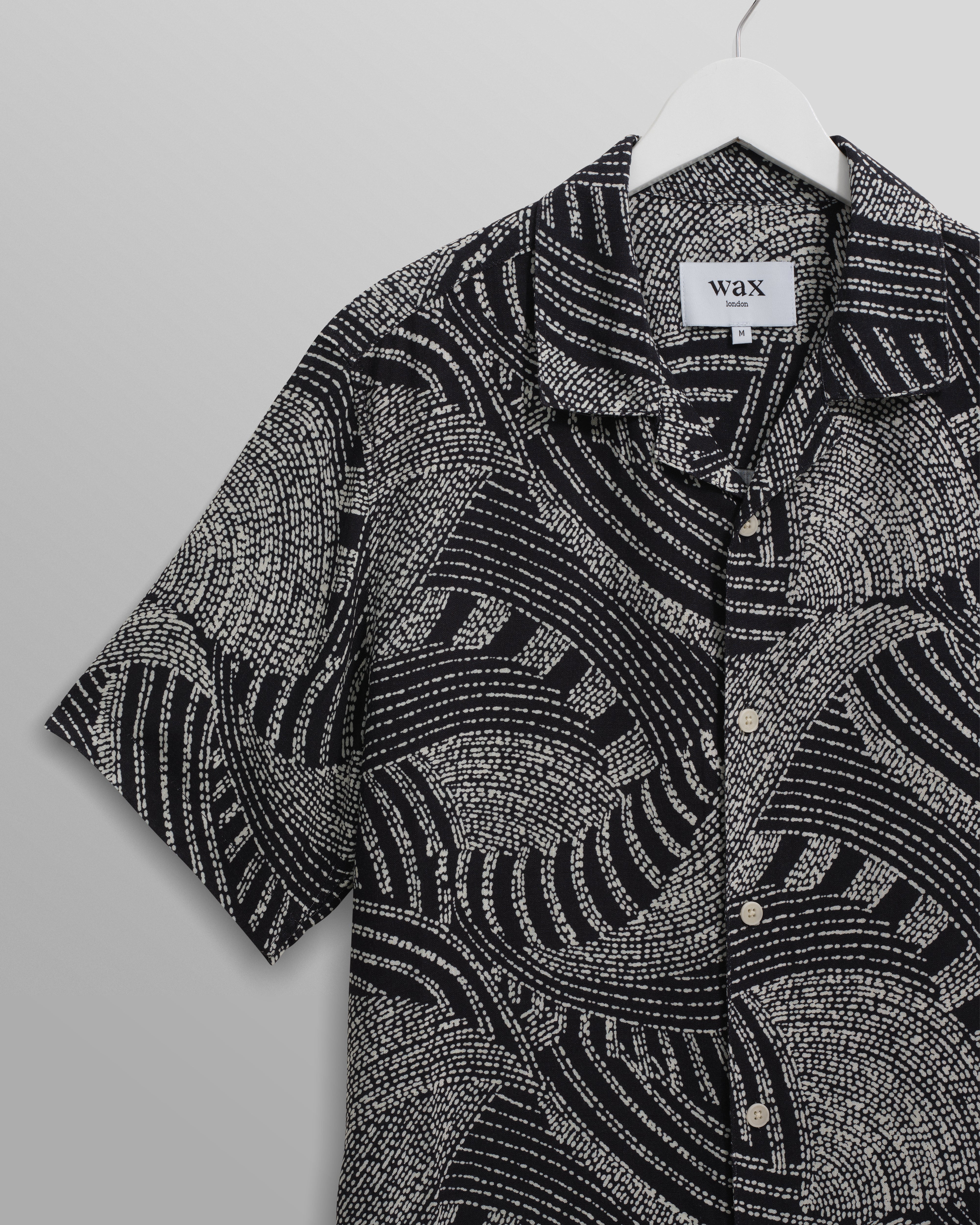 ディドコットシャツ DOTTED SWIRL (NAVY/ECRU)