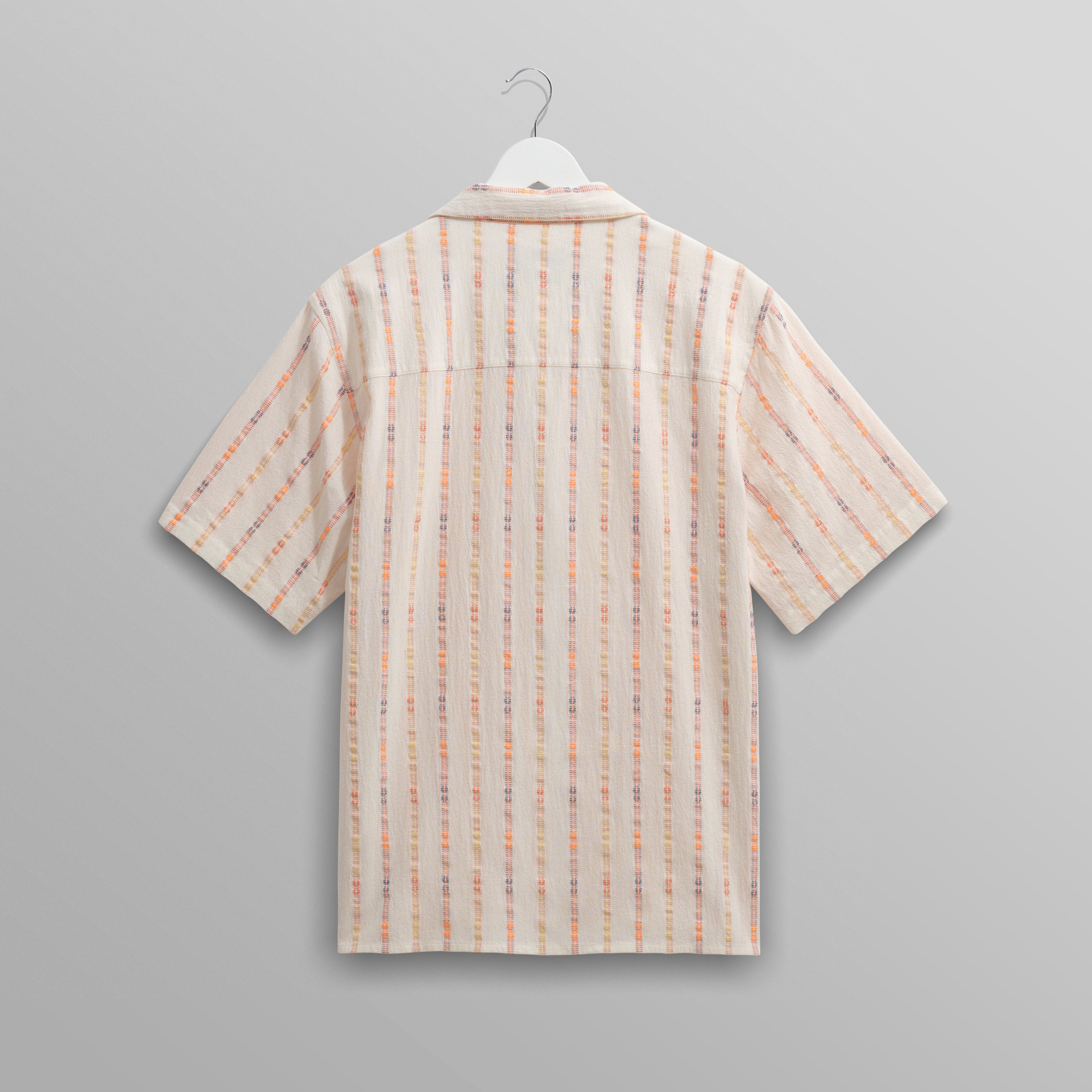 ディドコットシャツ MULTI LOOM STRIPE (ECRU/ORANGE)