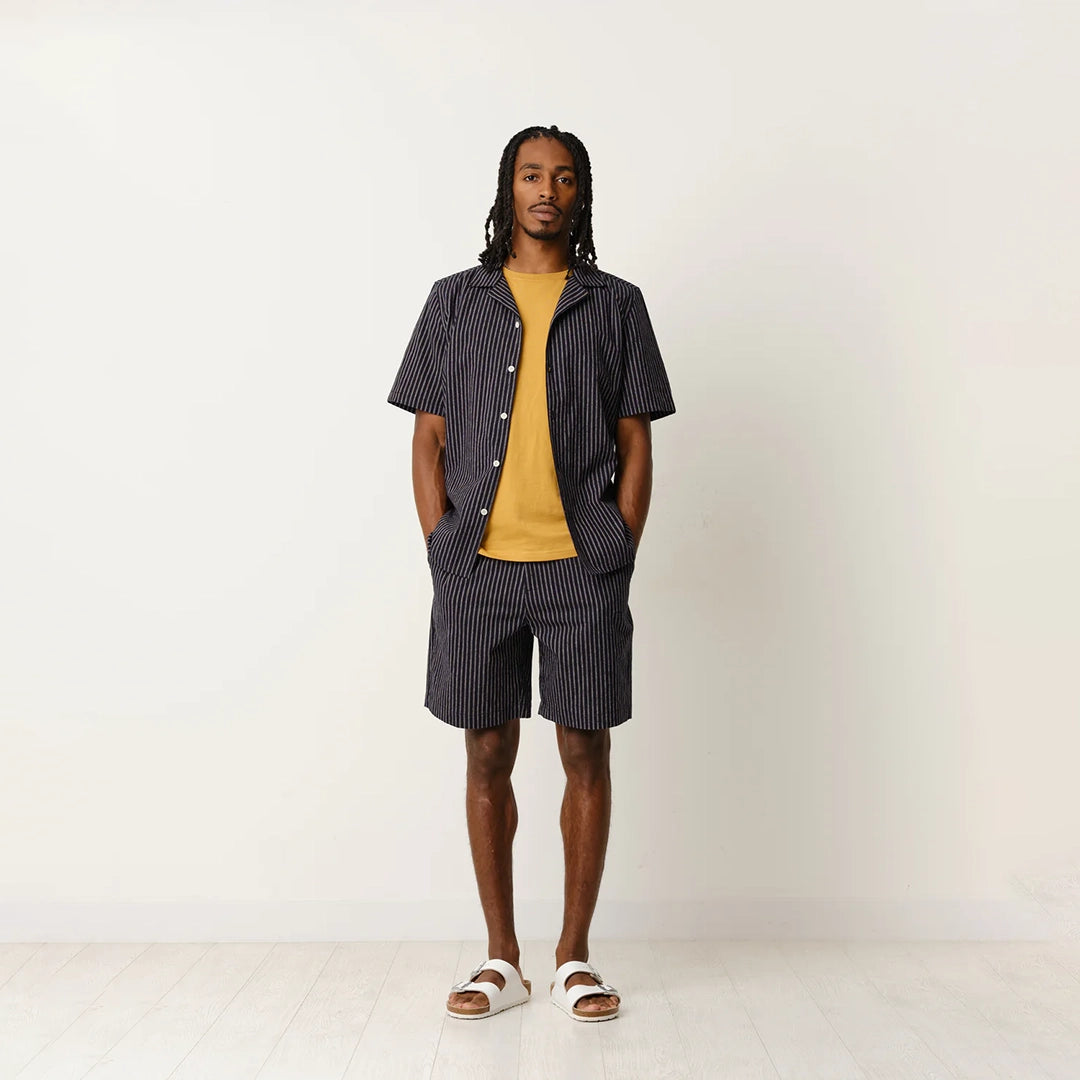 【ワックスロンドン】カーゴショート(MIDNIGHTストライプ)| wax london