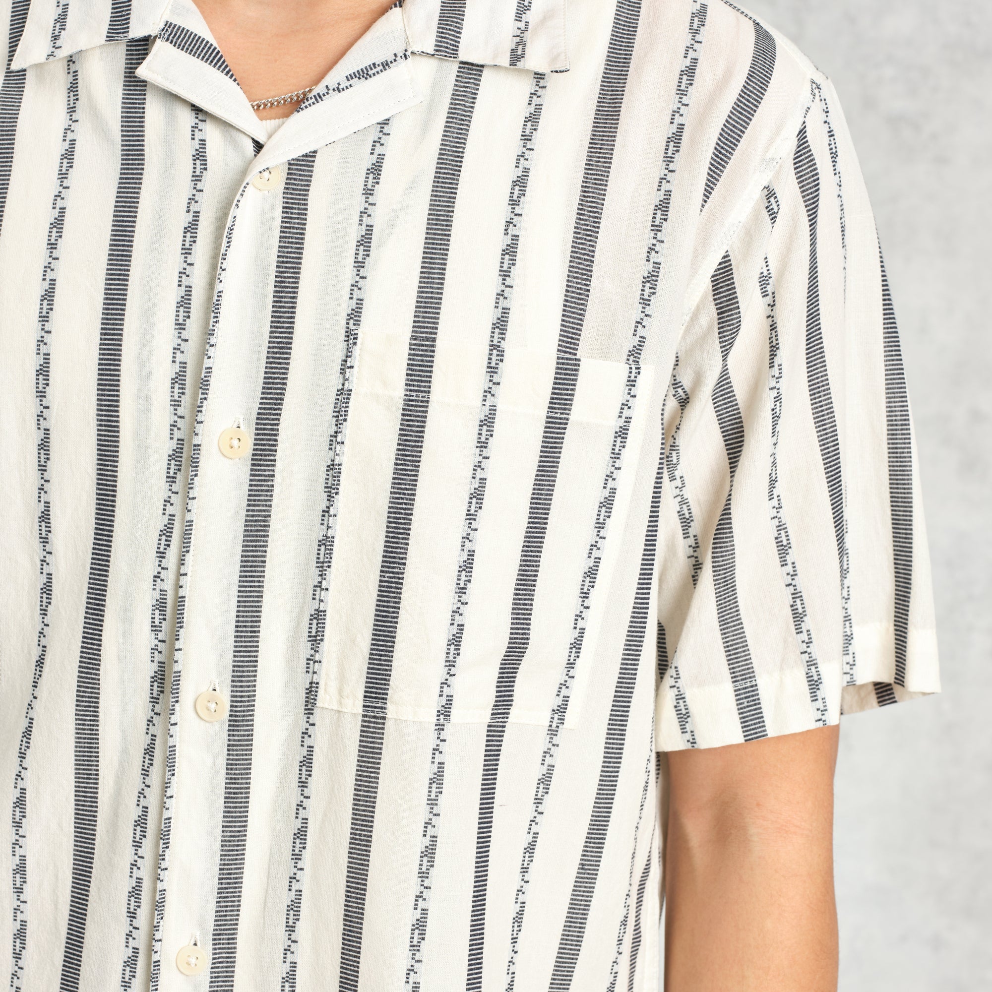 ディドコットシャツ FLECK STRIPE (ECRU)