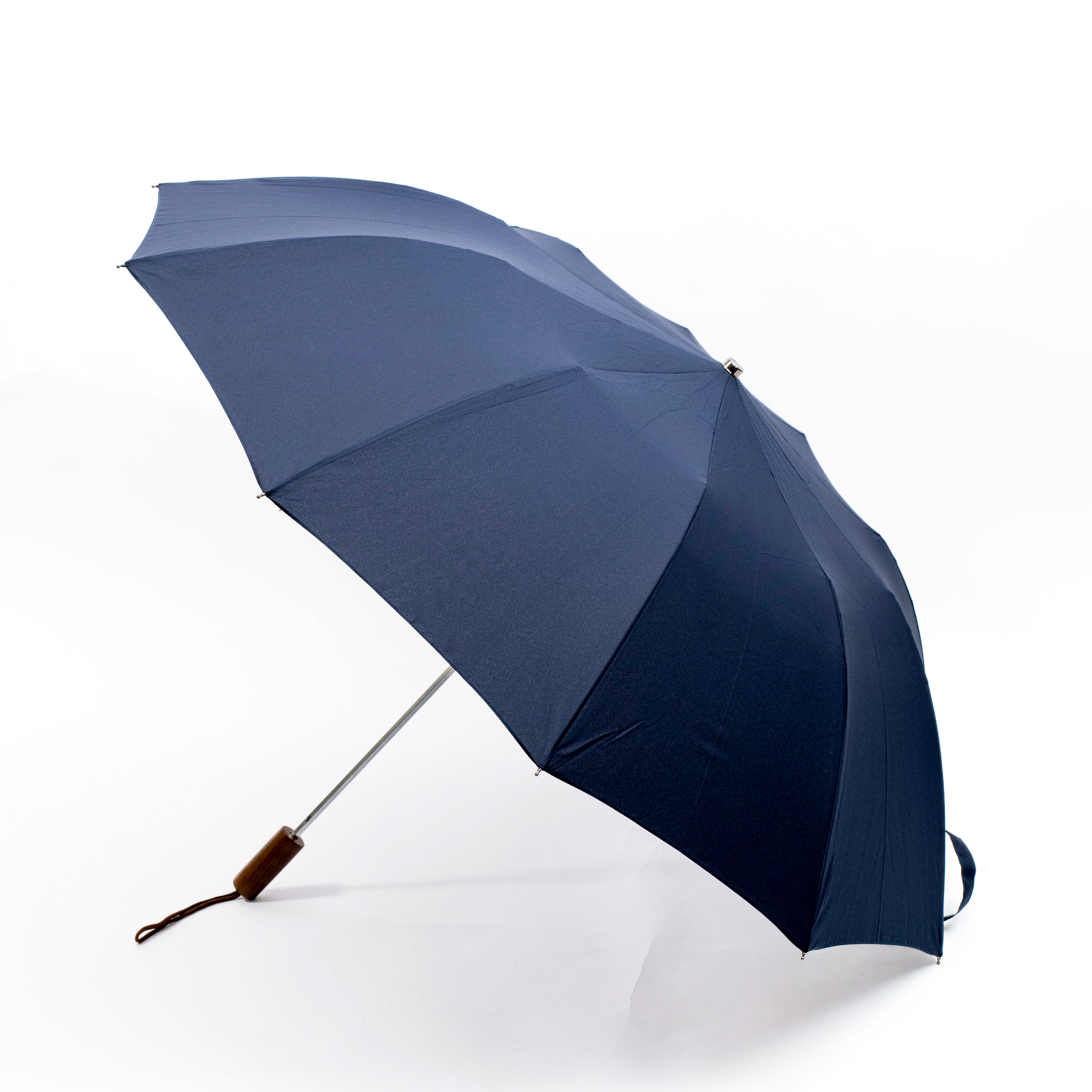 TL2 Maple Straight | 折りたたみ傘 | ストレート型ハンドル | メイプル | 雨用傘 (BROWN-04 NAVY)