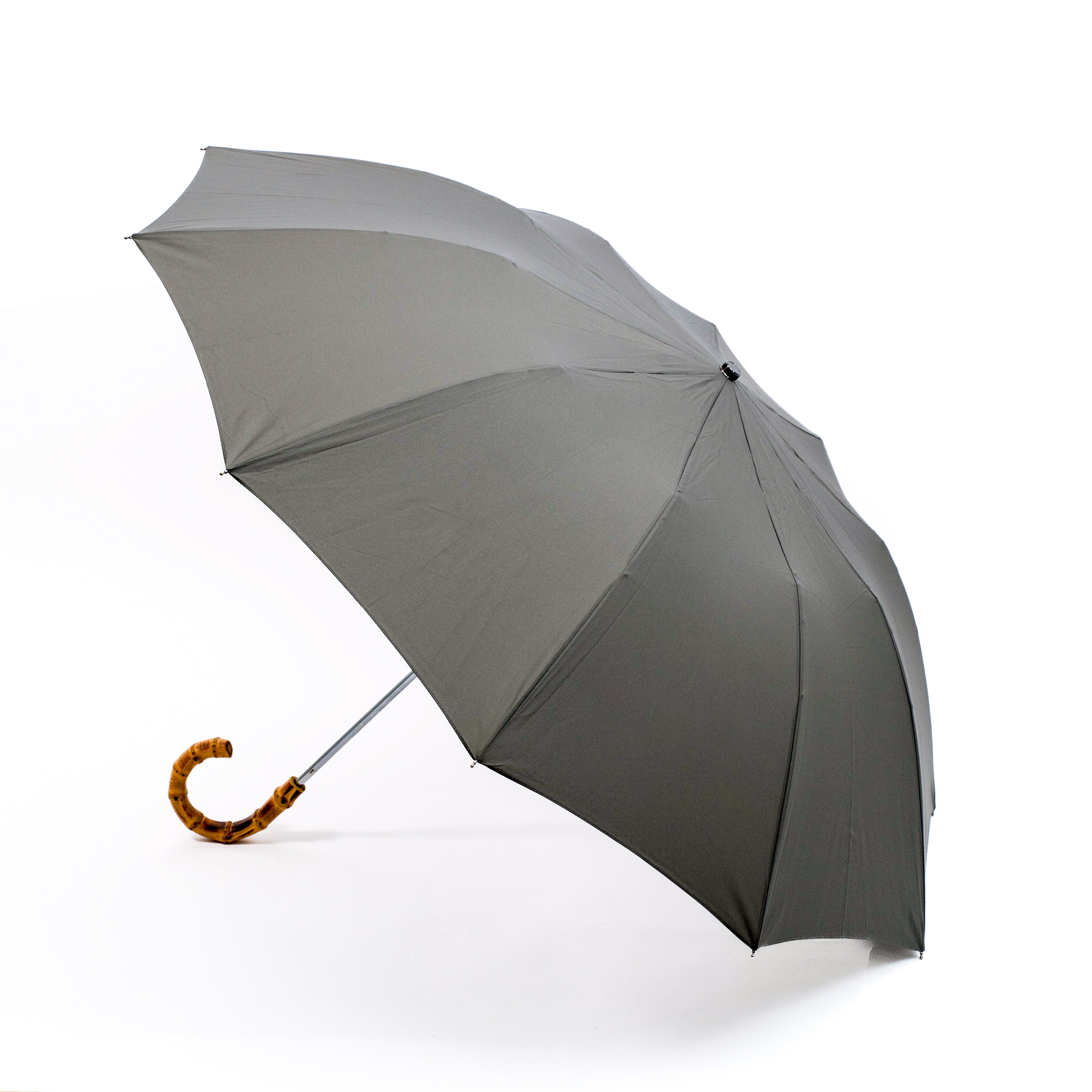 TL4 Whangee Crook | 折りたたみ傘 | アーチ型ハンドル | ワンギー | 雨用傘 (03 GREY)