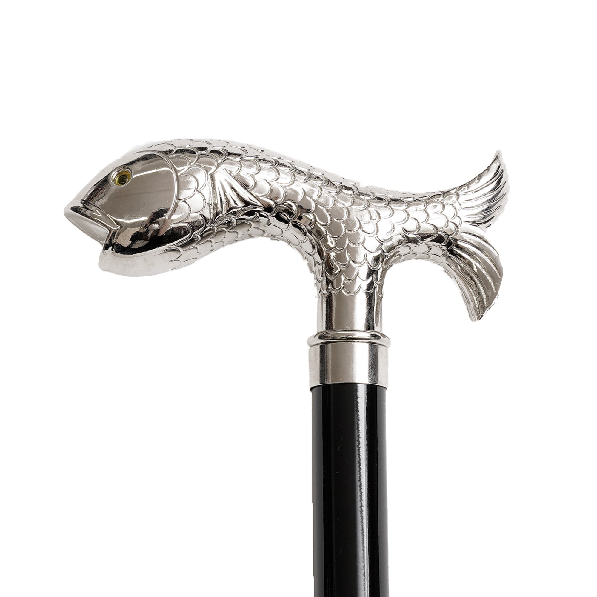 GT29 Nickel Animal Head | 長傘 | アニマルヘッド | ニッケル | 晴雨兼用傘(FISH-099 BLACK)