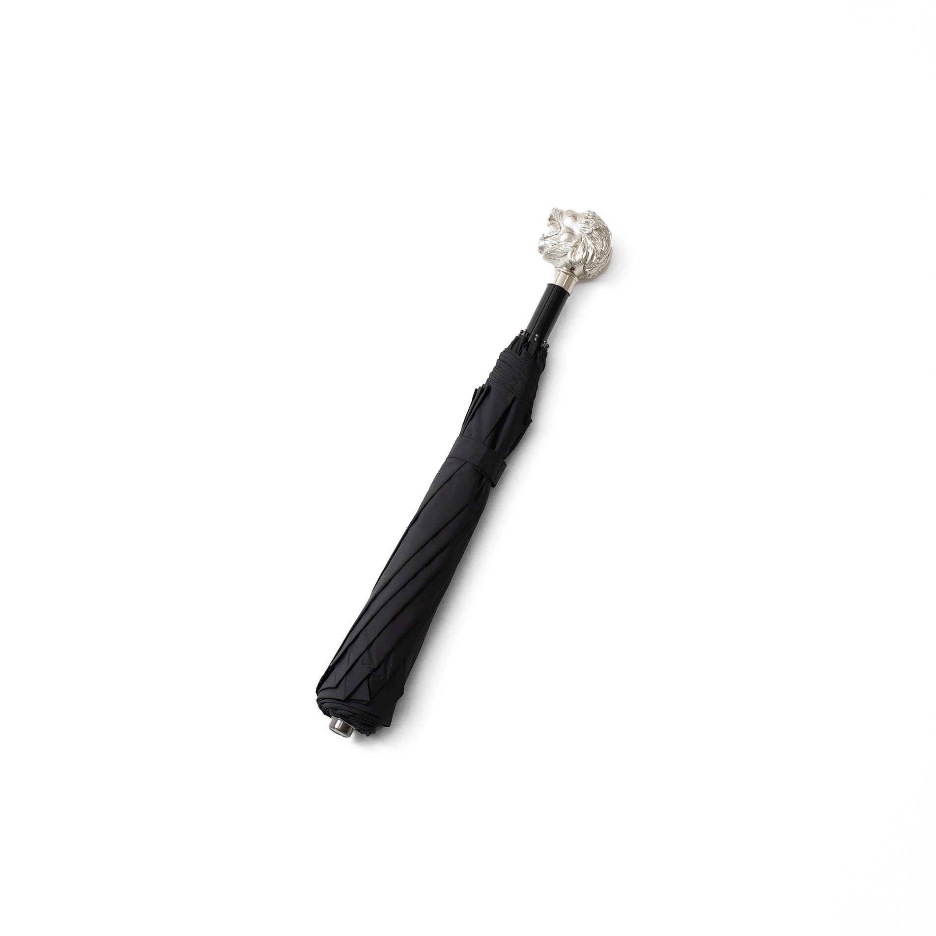 TL9 Nickel Finish Animal Head | 折りたたみ傘 | アニマルヘッド | ニッケル | 晴雨兼用傘(SMALL LION-099 BLACK)