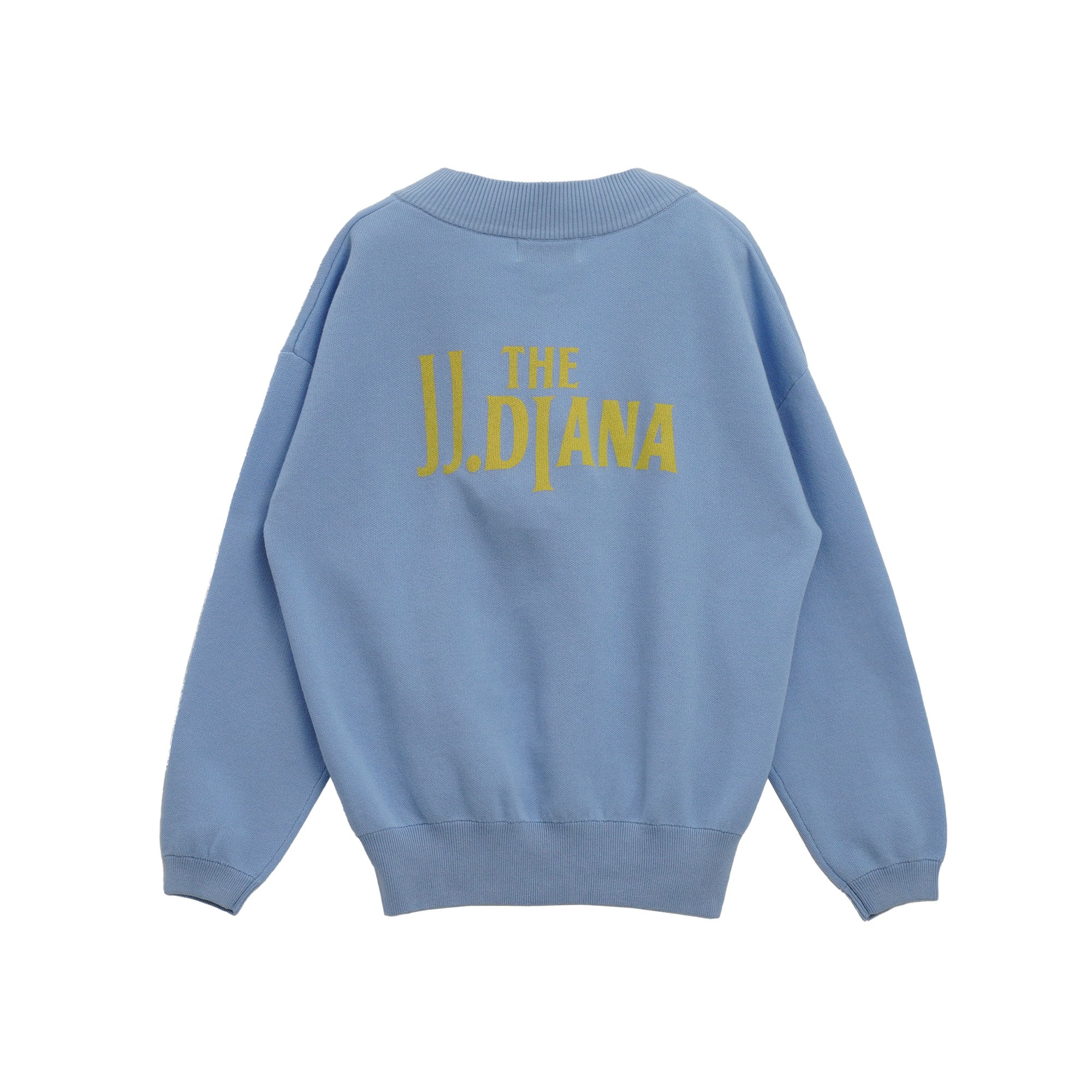 Vネックバックロゴニット 25W602B (SAX)