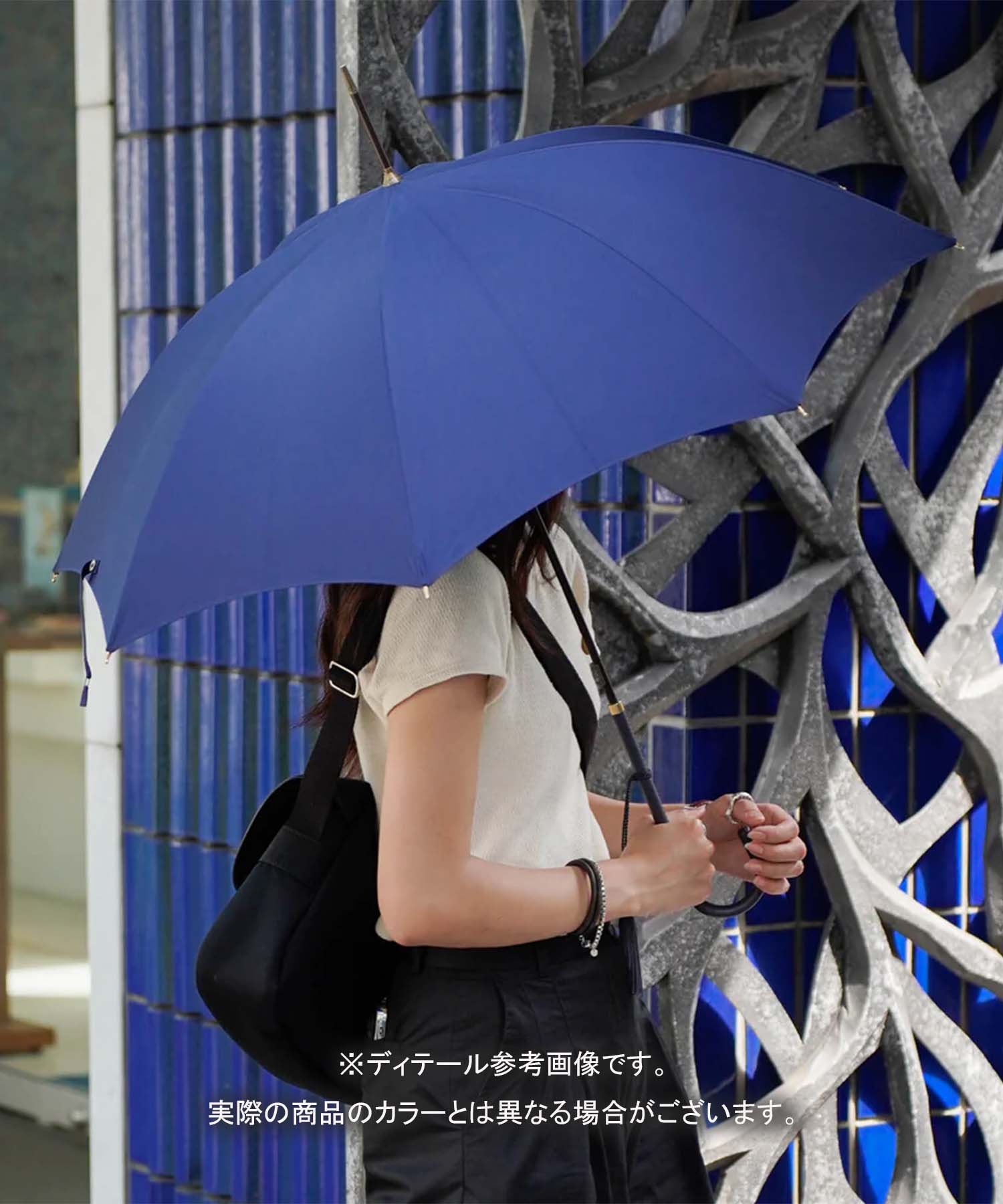 WL1 Slim Leather | 長傘 | アーチ型ハンドル | レザー | 晴雨兼用傘 (BEIGE/CAMEL)
