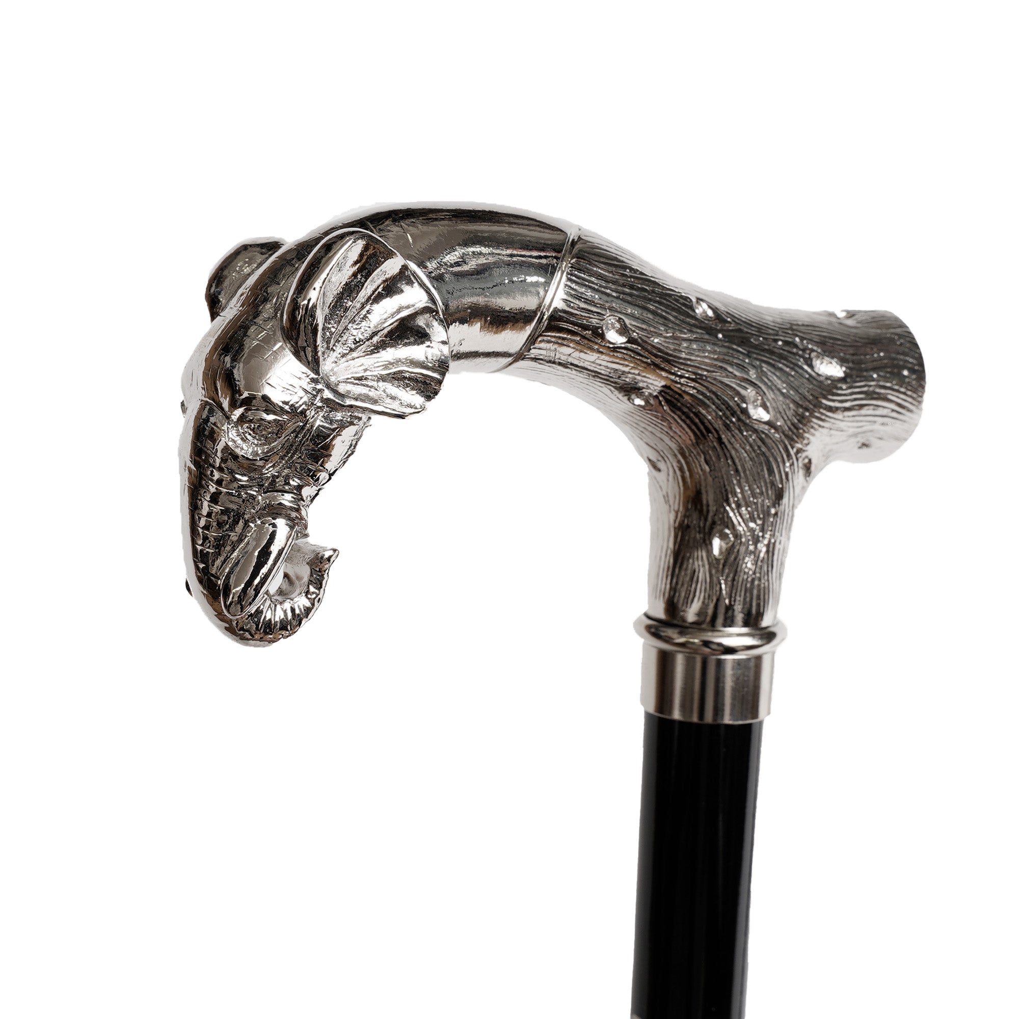 GT29 Nickel Animal Head | 長傘 | アニマルヘッド | ニッケル | 晴雨兼用傘(ELEPHANT-099 BLACK)