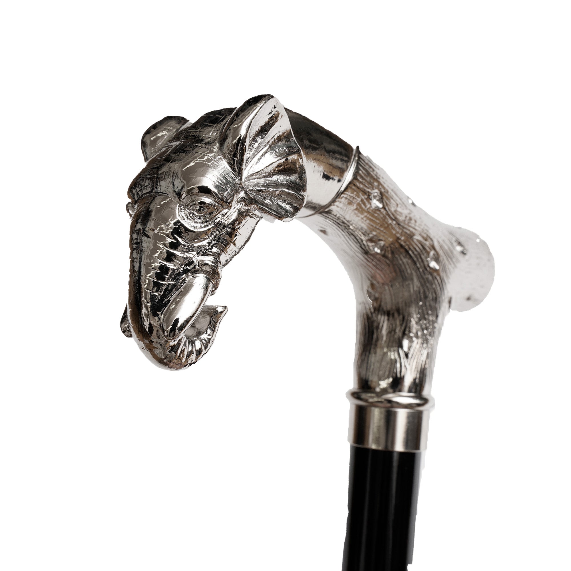 GT29 Nickel Animal Head | 長傘 | アニマルヘッド | ニッケル | 晴雨兼用傘(ELEPHANT-099 BLACK)