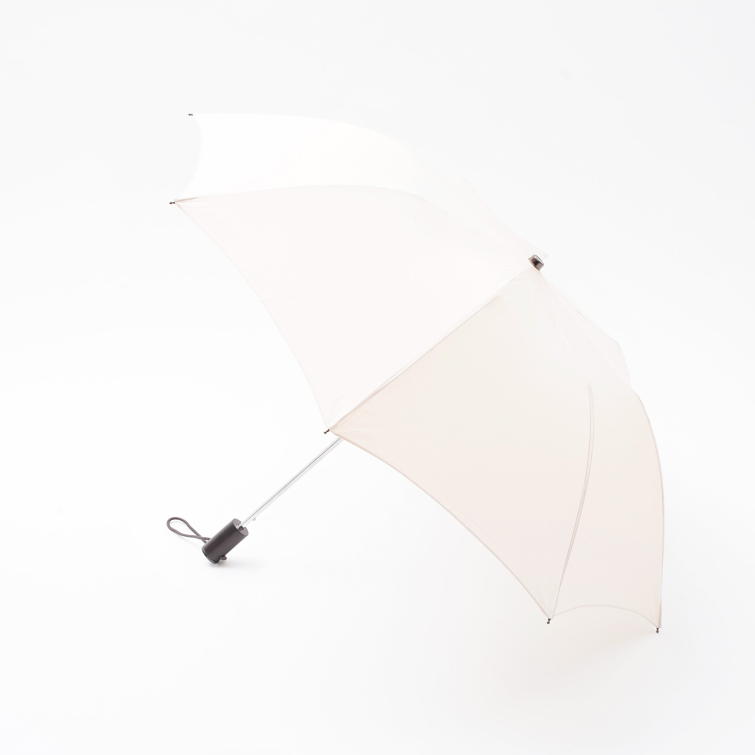 TL11 Brown Maple Straight with Fox Engraved Disc | 折りたたみ傘 | ストレート型ハンドル | メイプル | 晴雨兼用傘 (610 Ivory)