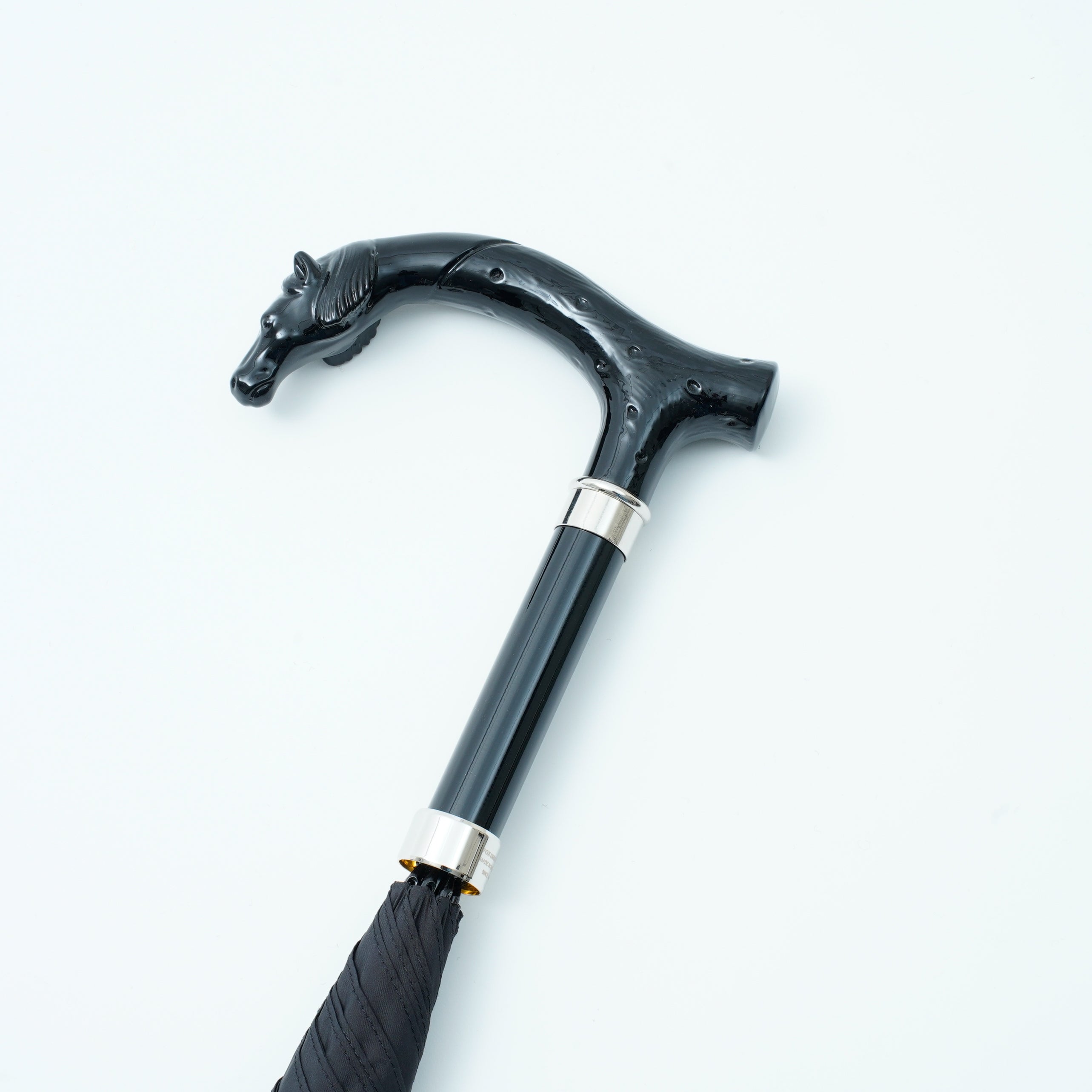 GT25 Black Edition Animal Head | 長傘 | アニマルヘッド | ブナ | 晴雨兼用傘 (HORSE CRUTCH-099 BLACK)
