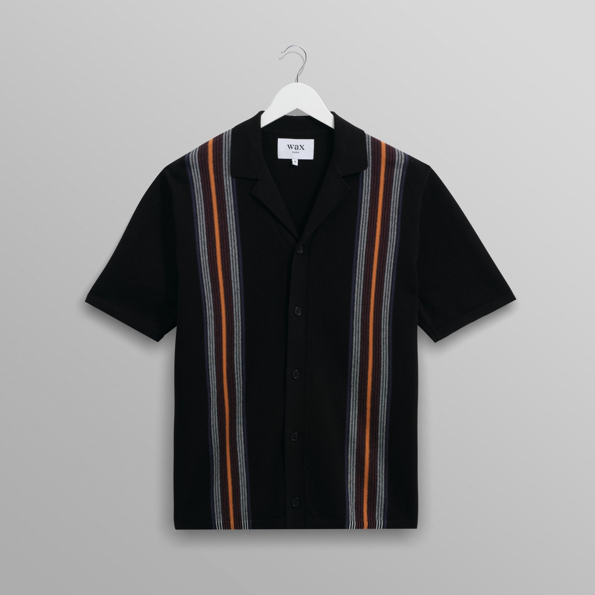 アイビーシャツ COTTON STRIPE (BLACK/MULTI)