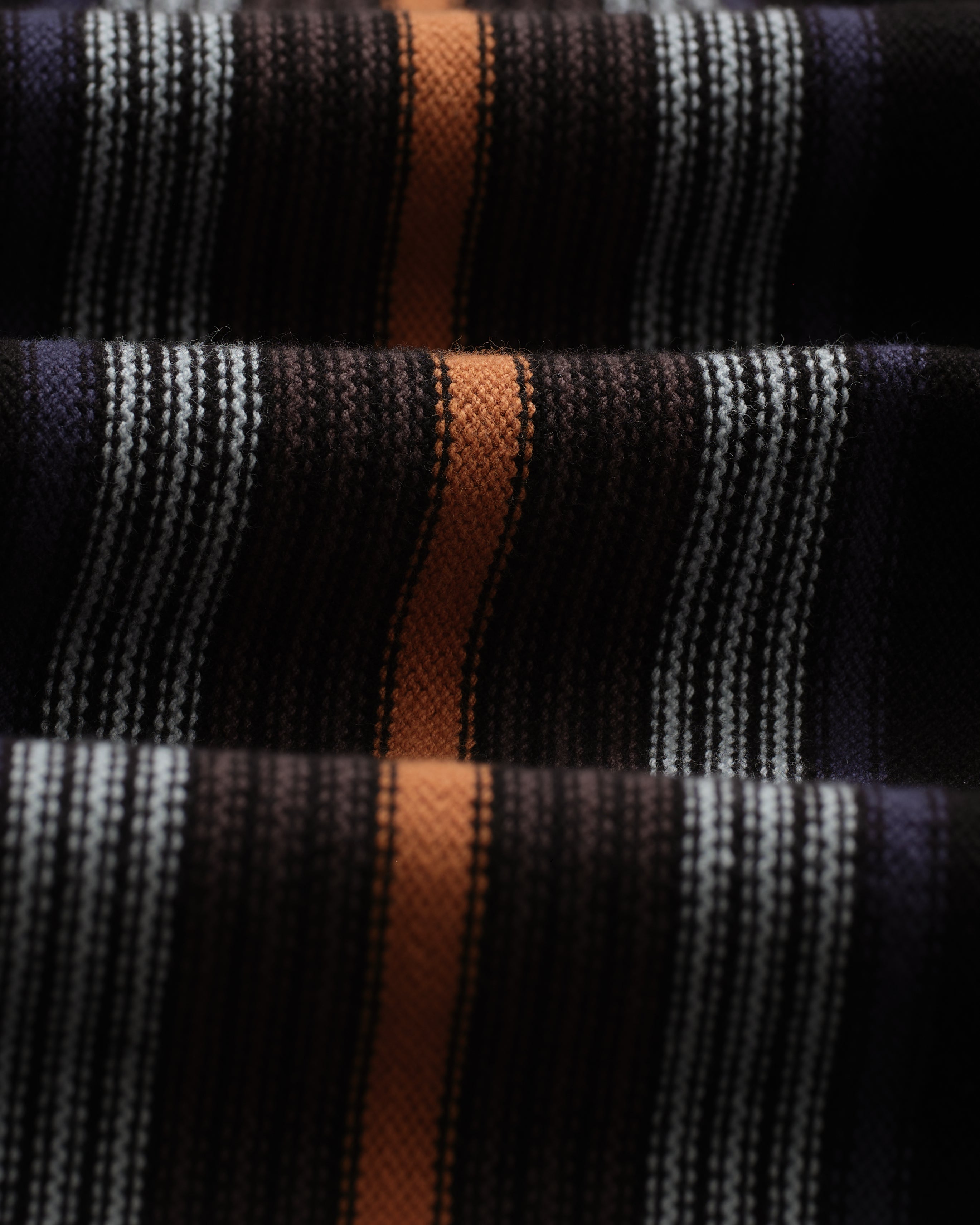 アイビーシャツ COTTON STRIPE (BLACK/MULTI)