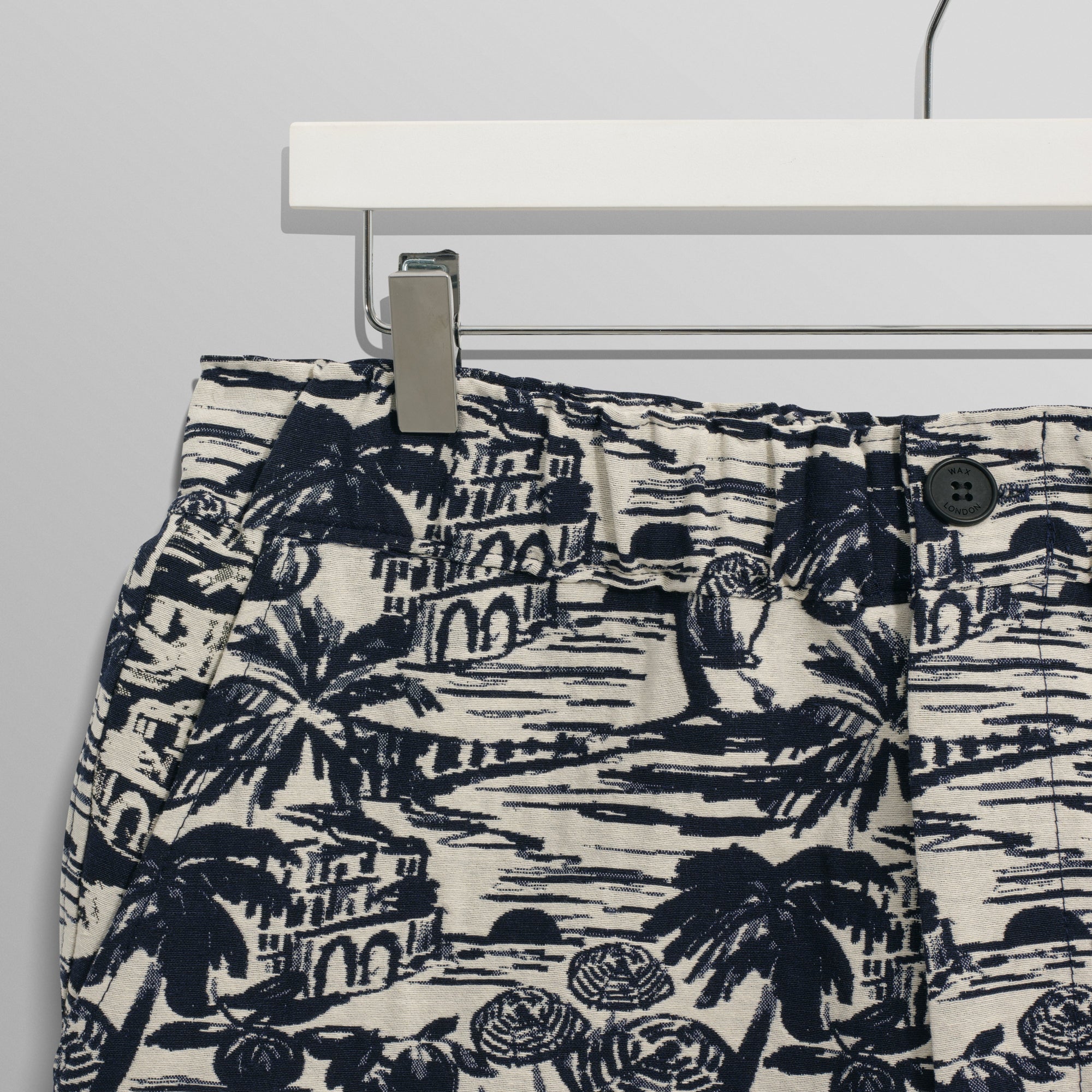 カートショーツ BEACH SCENE JACQUARD (NAVY/ECRU) - グリニッジ オンラインストア