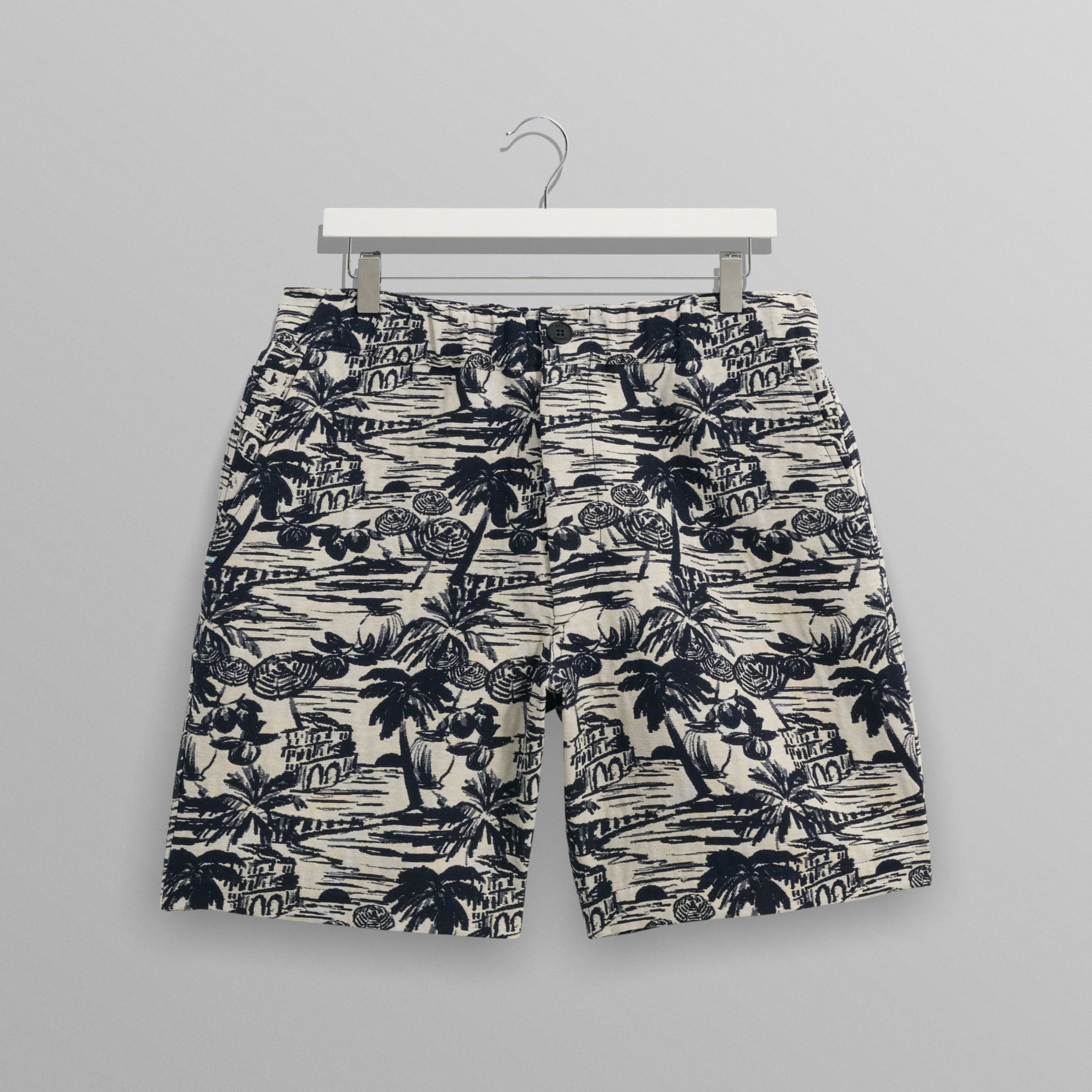 カートショーツ BEACH SCENE JACQUARD (NAVY/ECRU) - グリニッジ オンラインストア