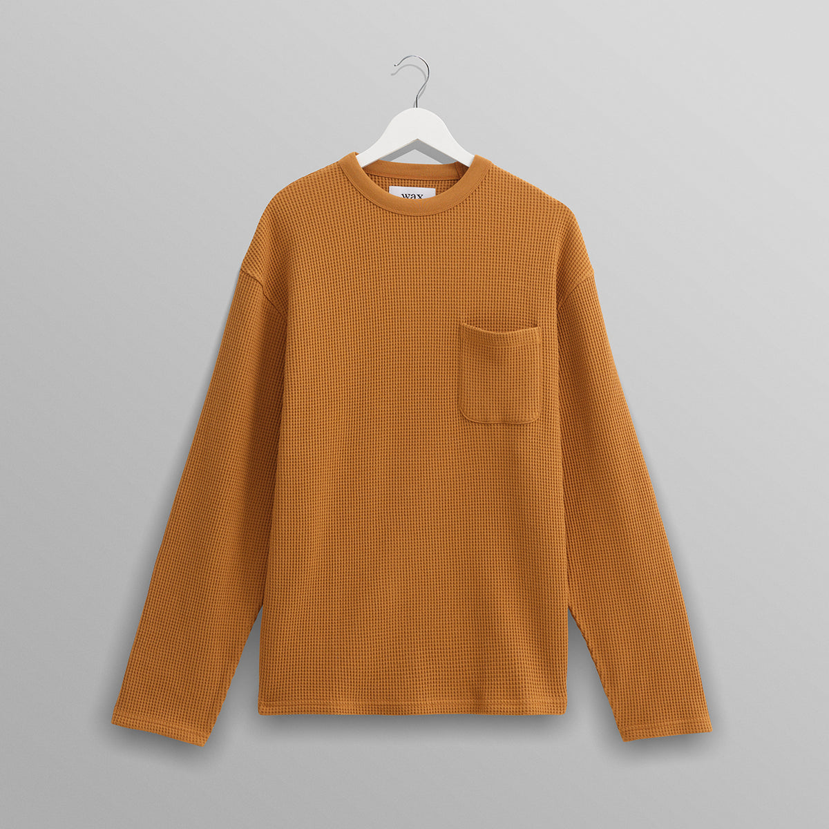 ムーア ロングスリーブTシャツ ヘビーワッフル (MUSTARD)｜Wax London 