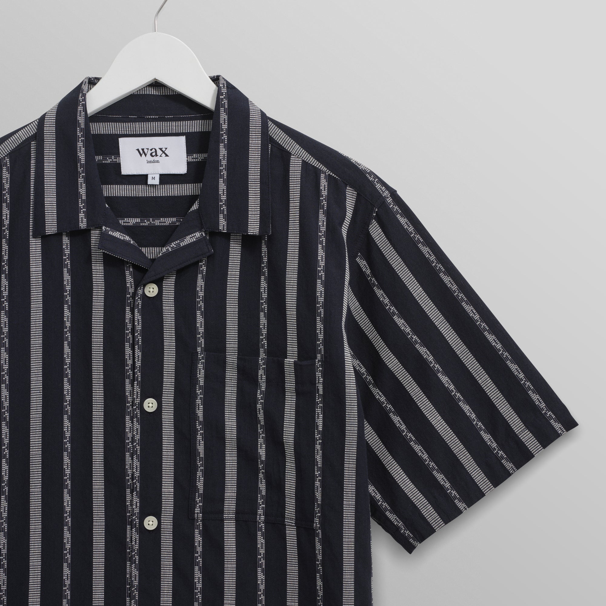 ディドコットシャツ FLECK STRIPE (NAVY)