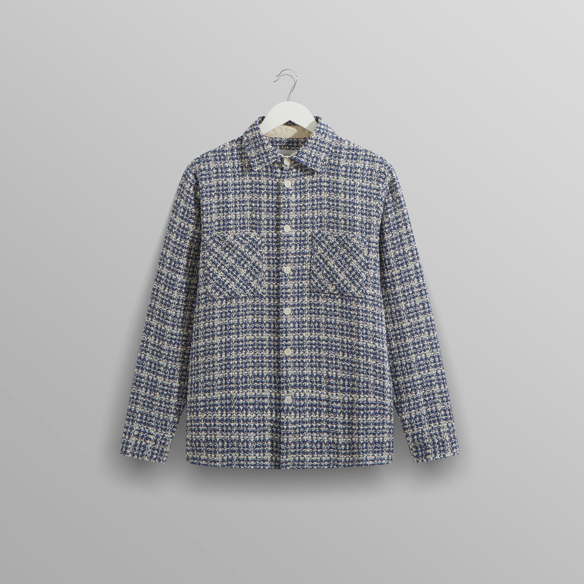 男女兼用 WHオーバーシャツ|マーサーチェック(BLUE)