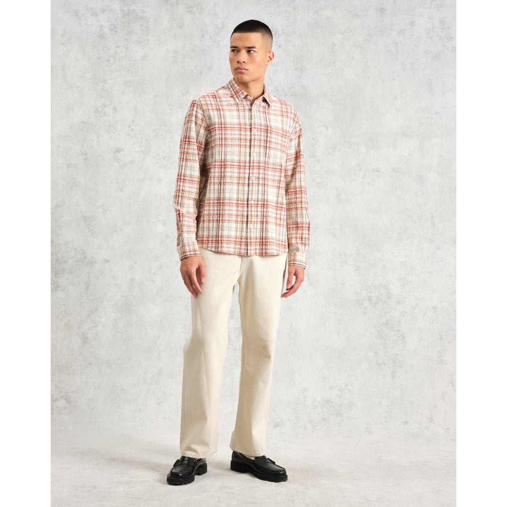 シェリーシャツ SEERSUCKER FLANNNEL (RUST/MULTI) - グリニッジ オンラインストア