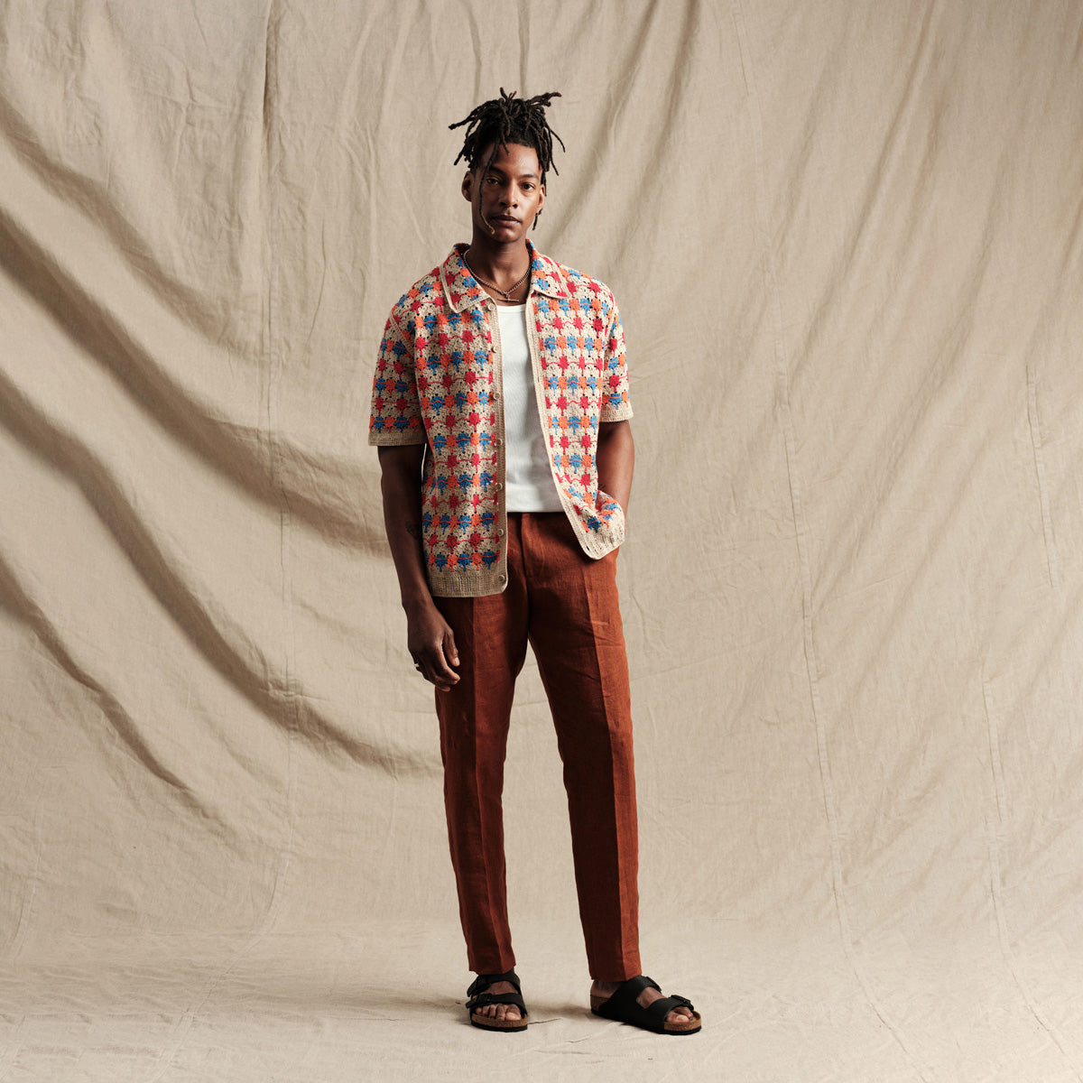 ポルトシャツ スプラッシュクロシェ(MULTI)