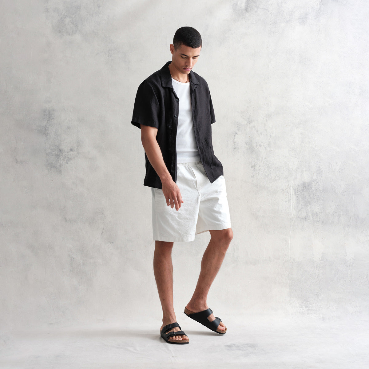 レンシャツ LINEN (BLACK)