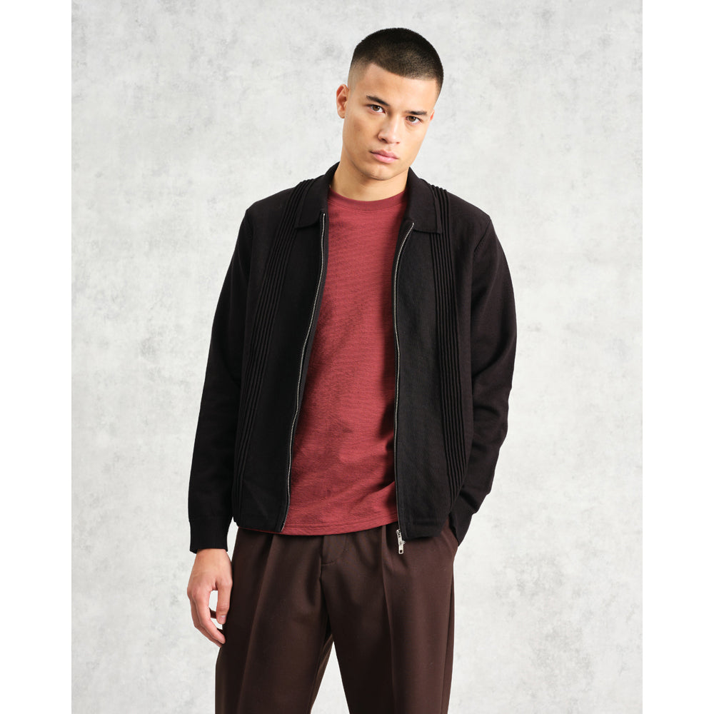 レノックスジップ MILANO RIPPLE STRIPE (BLACK)