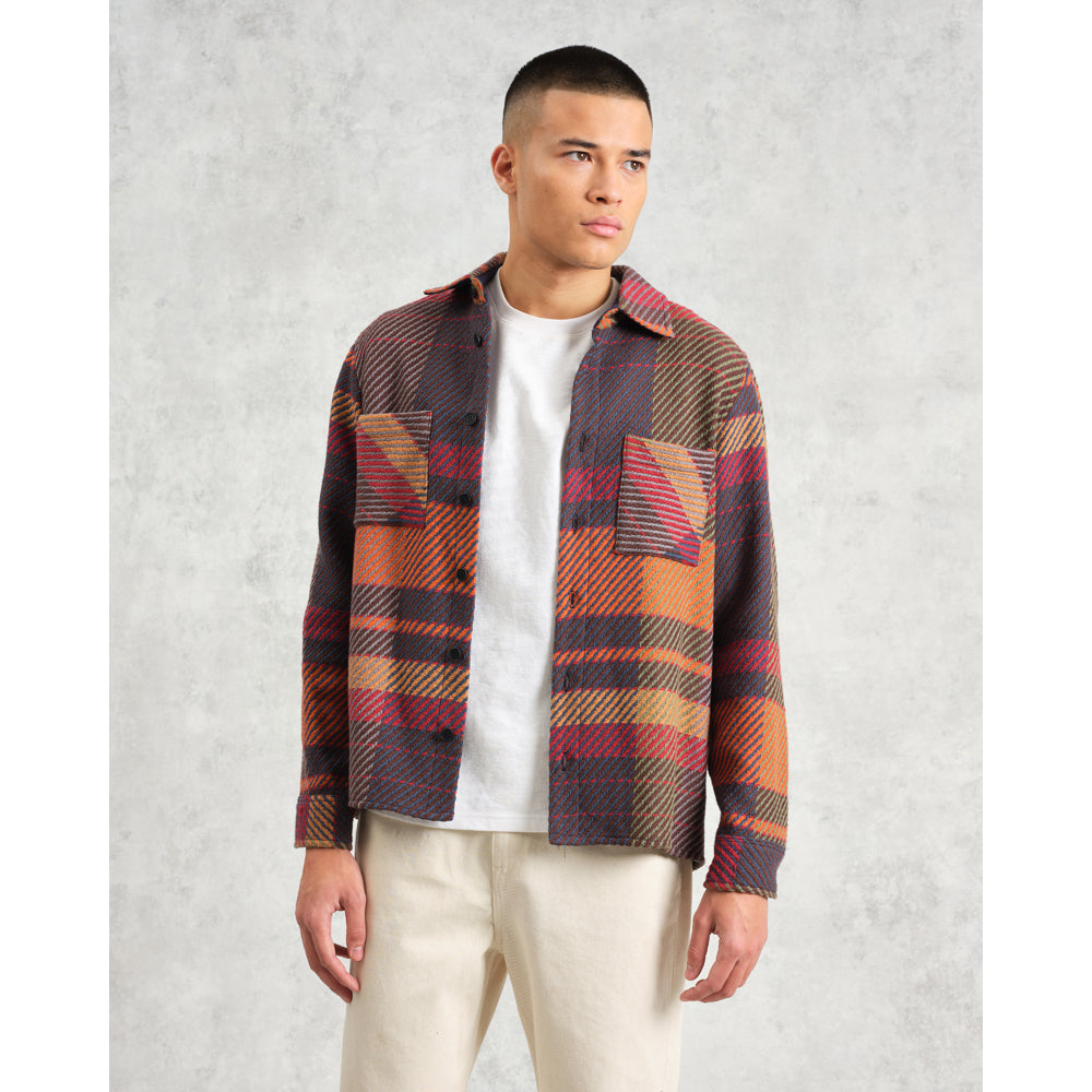 オーバーシャツ TEMPO CHECK (ORANGE/MULTI)