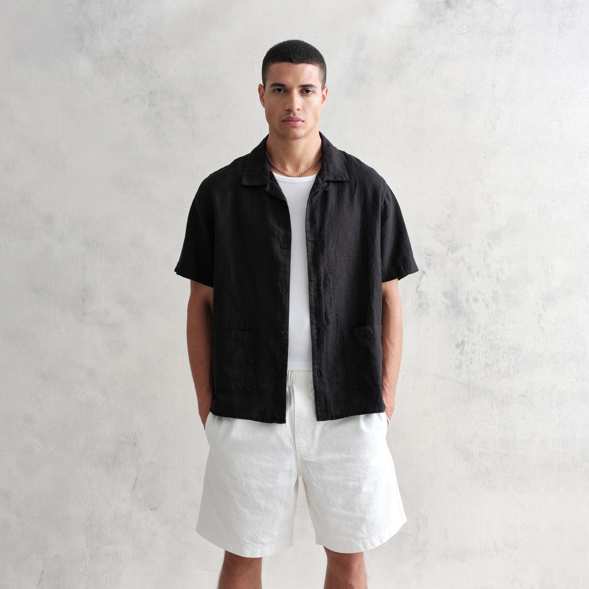 レンシャツ LINEN (BLACK)