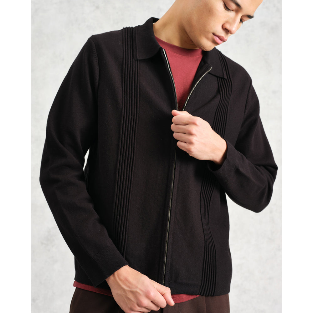 レノックスジップ MILANO RIPPLE STRIPE (BLACK)