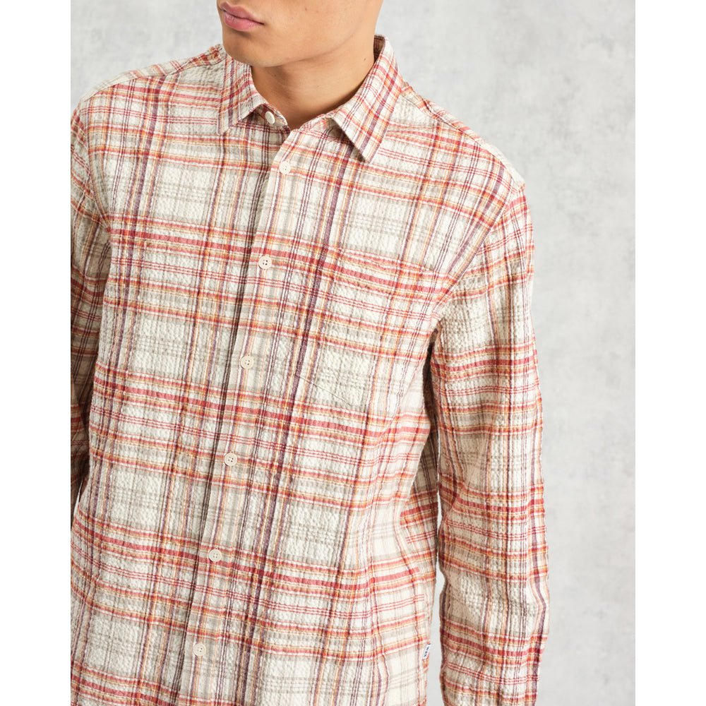 シェリーシャツ SEERSUCKER FLANNNEL (RUST/MULTI) - グリニッジ オンラインストア