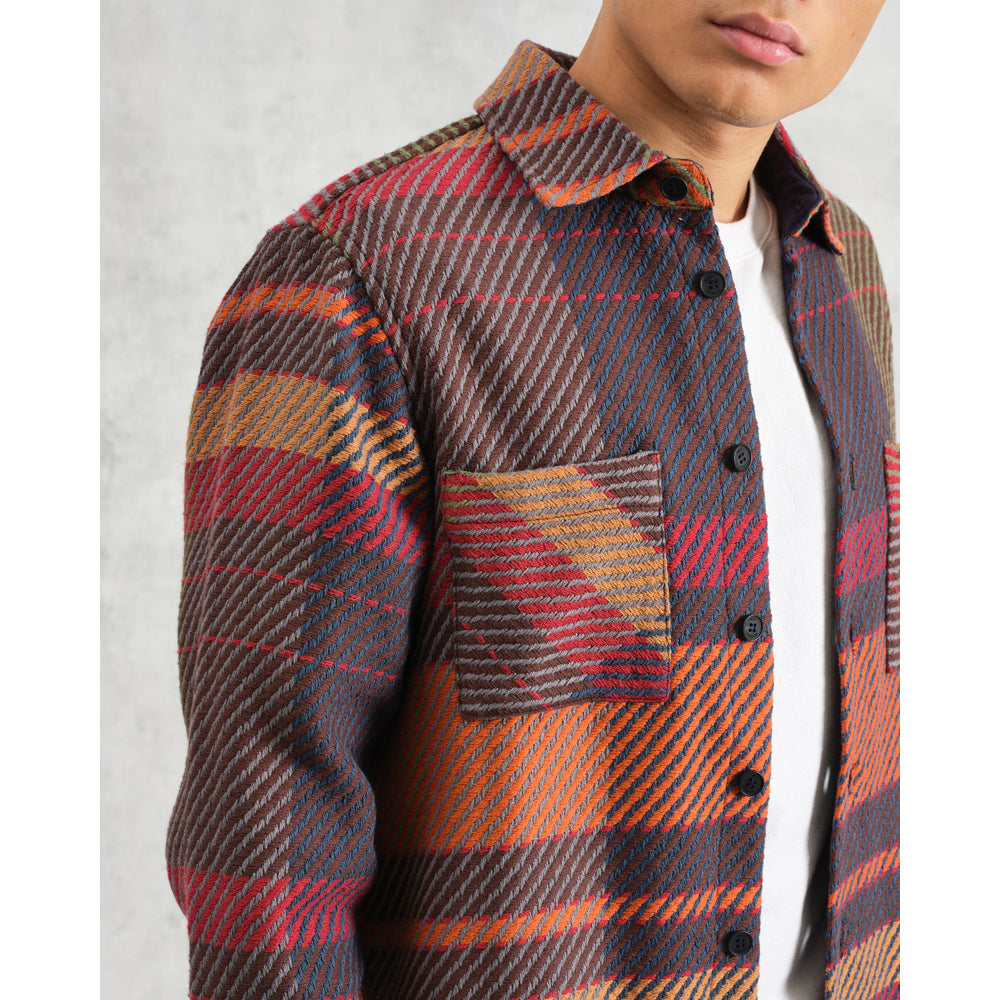 オーバーシャツ TEMPO CHECK (ORANGE/MULTI)