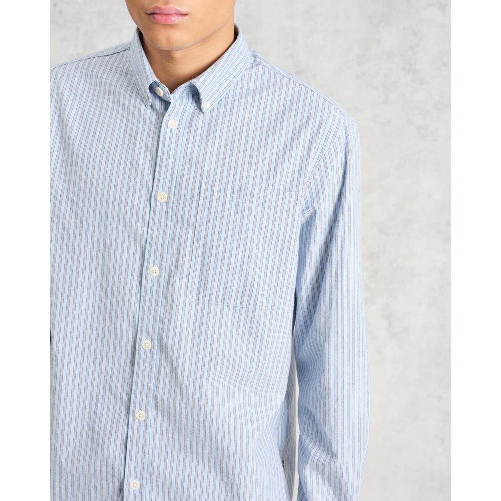 アビンドンシャツ PREP STRIPE (BLUE) - グリニッジ オンラインストア