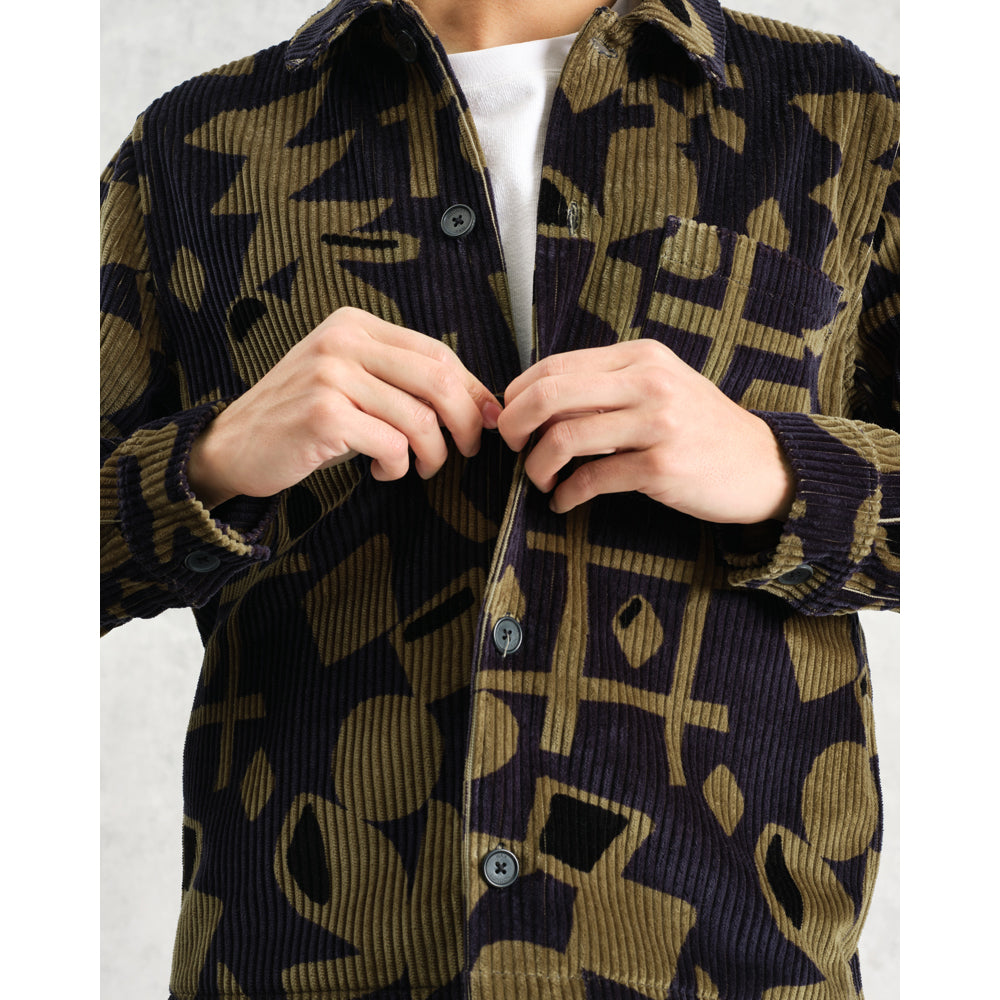 オーバーシャツ ROCKLEY SHAPES JUMBO CORD (NAVY/KHAKI)