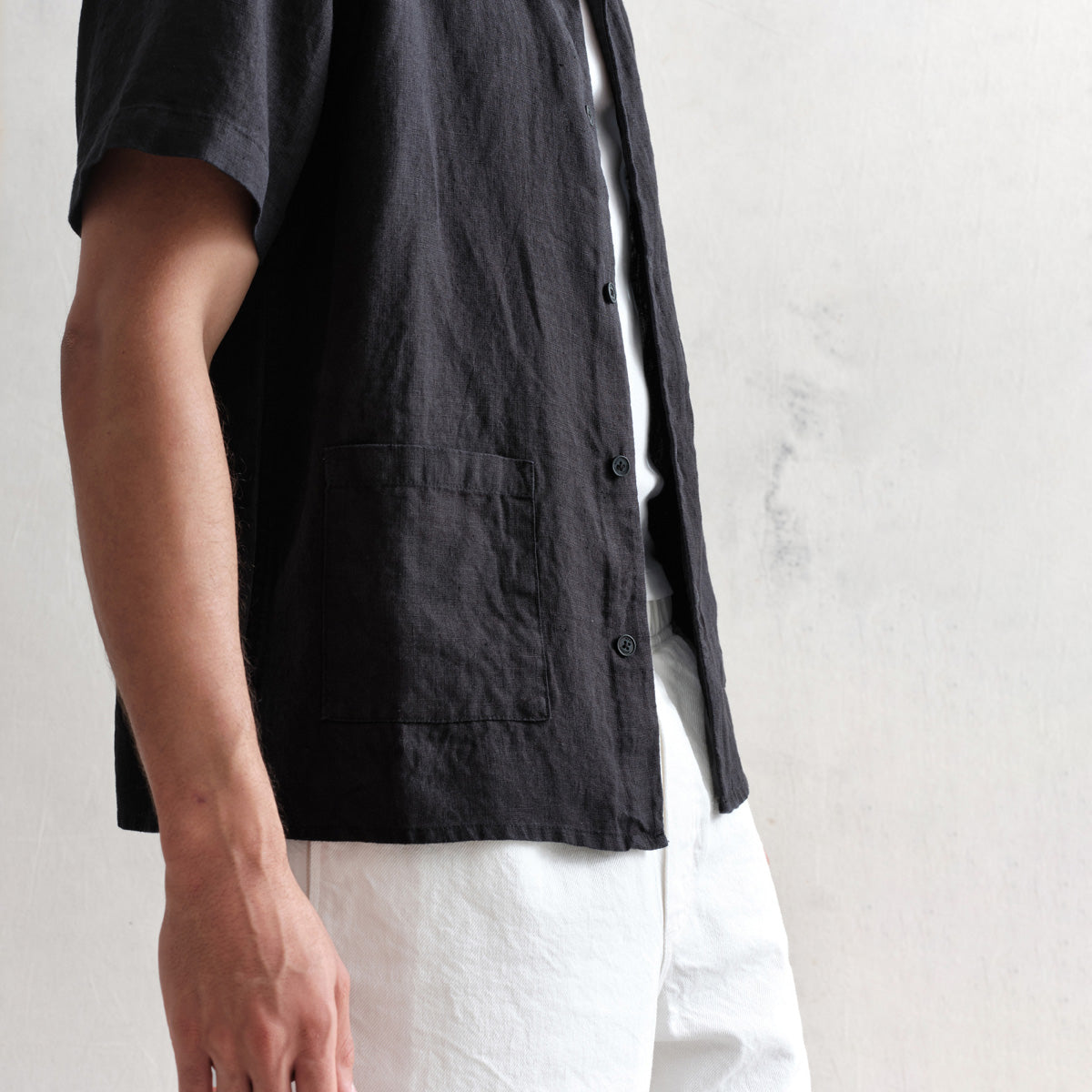 レンシャツ LINEN (BLACK)