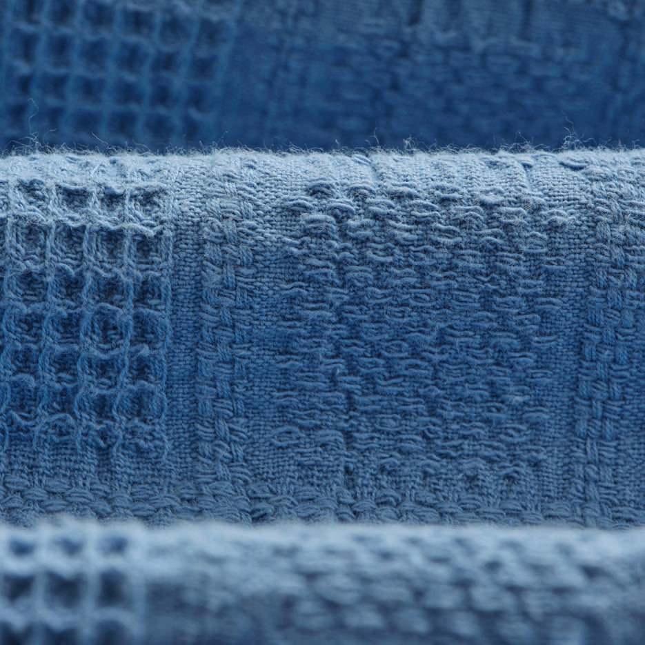 ディドコットシャツ WAFFLE PATCHWORK (BLUE)